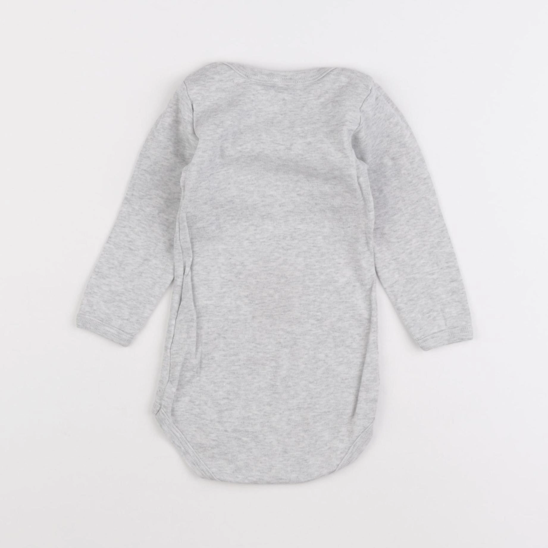 Petit Bateau - body gris - 12 mois