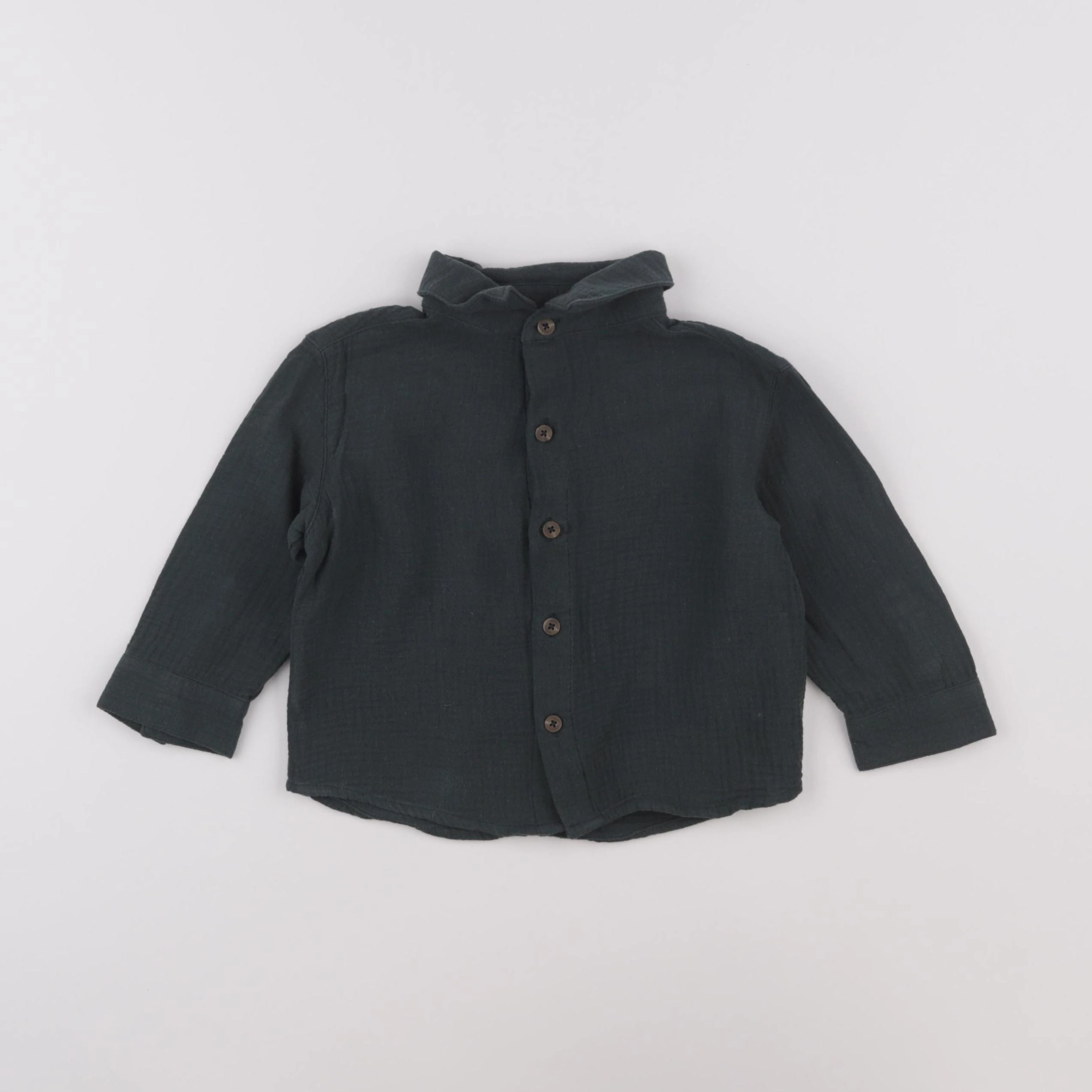 Vertbaudet - chemise vert - 2 ans