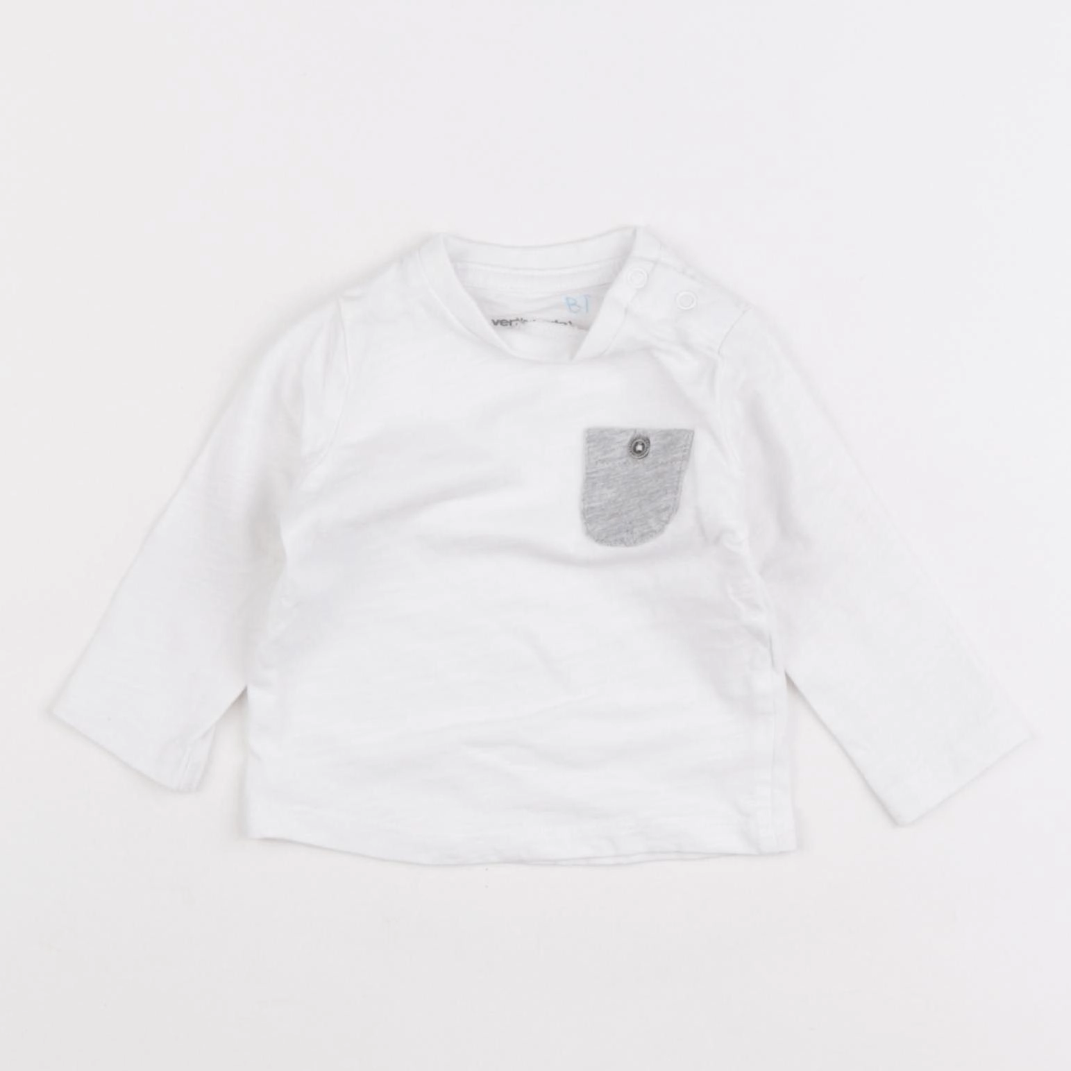 Vertbaudet - tee-shirt blanc - 3 mois