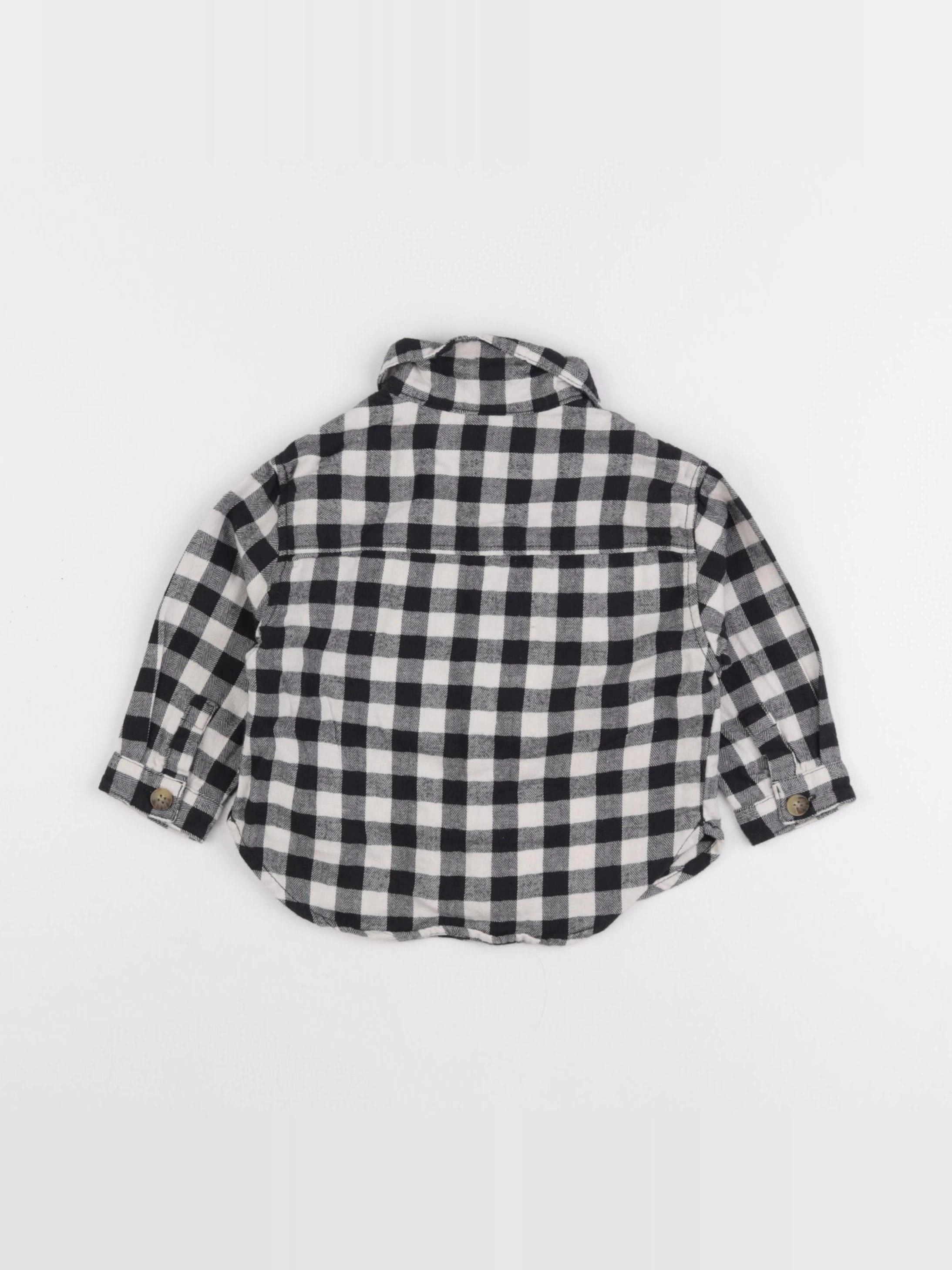 Zara - chemise beige, noir - 9/12 mois