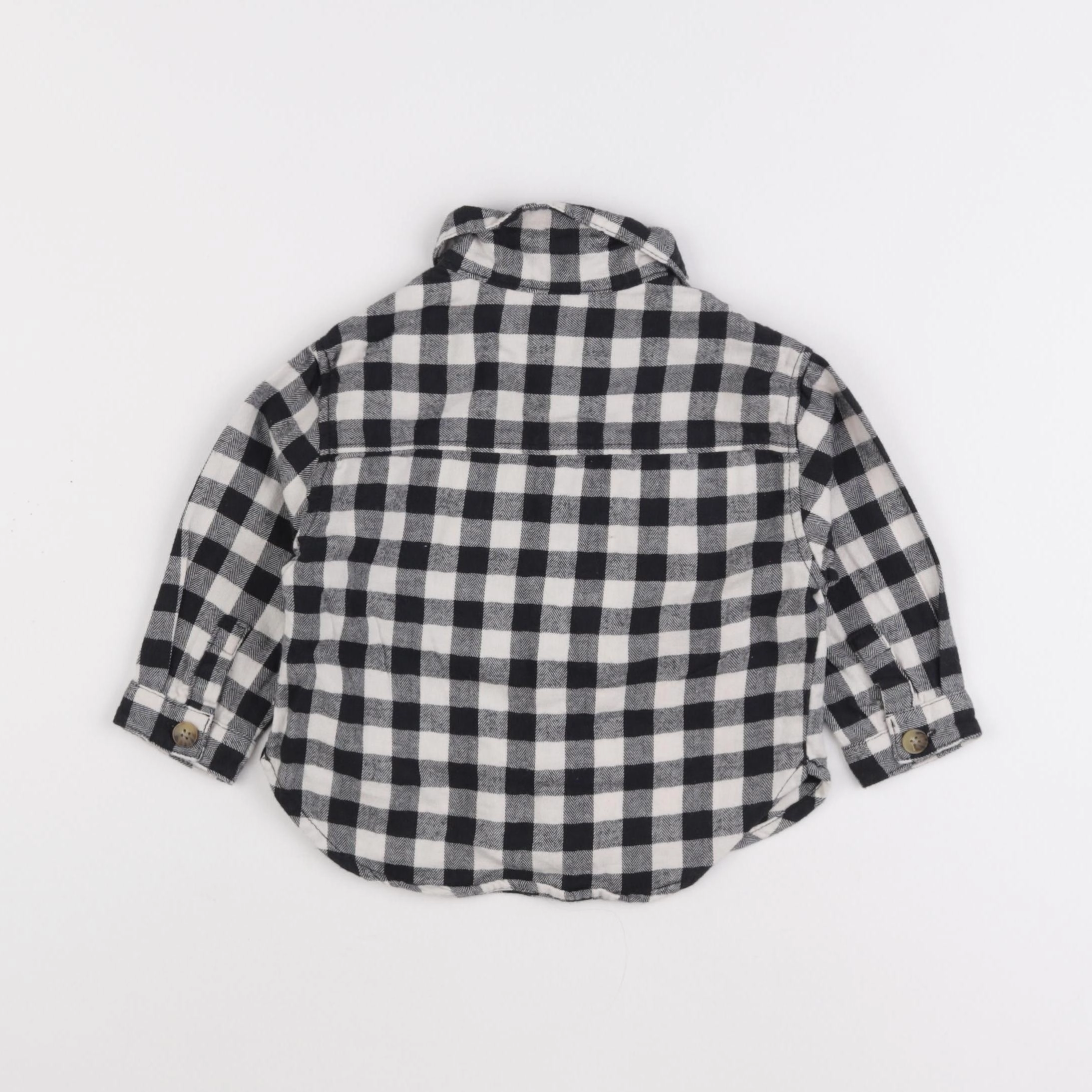 Zara - chemise beige, noir - 9/12 mois