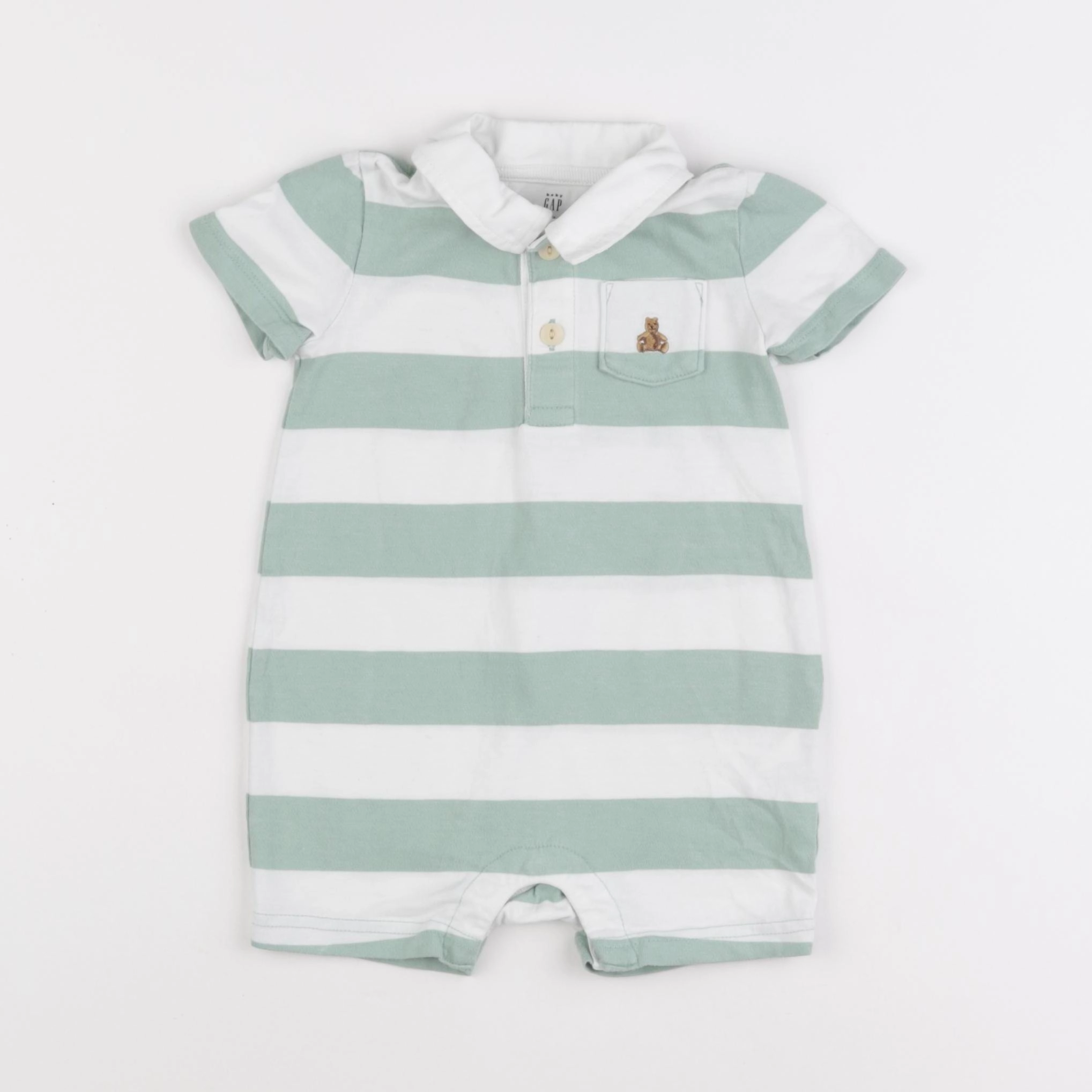 GAP - combinaison blanc, vert - 6/12 mois