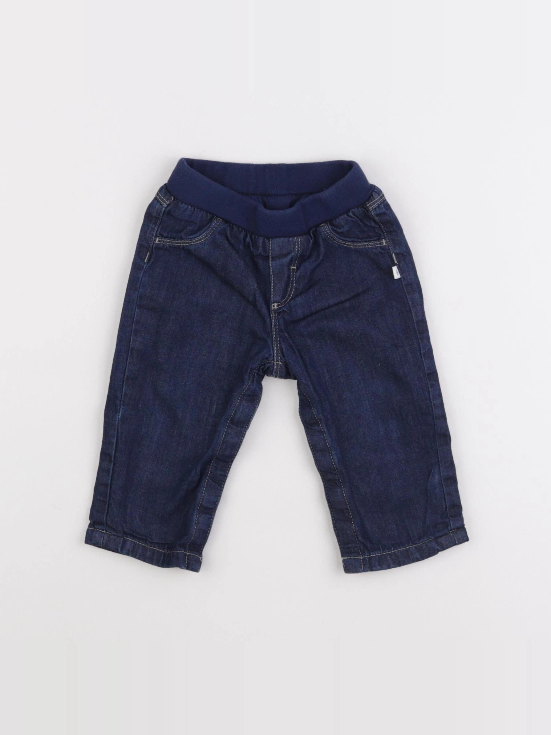 Petit Bateau - jegging doublé bleu - 6 mois