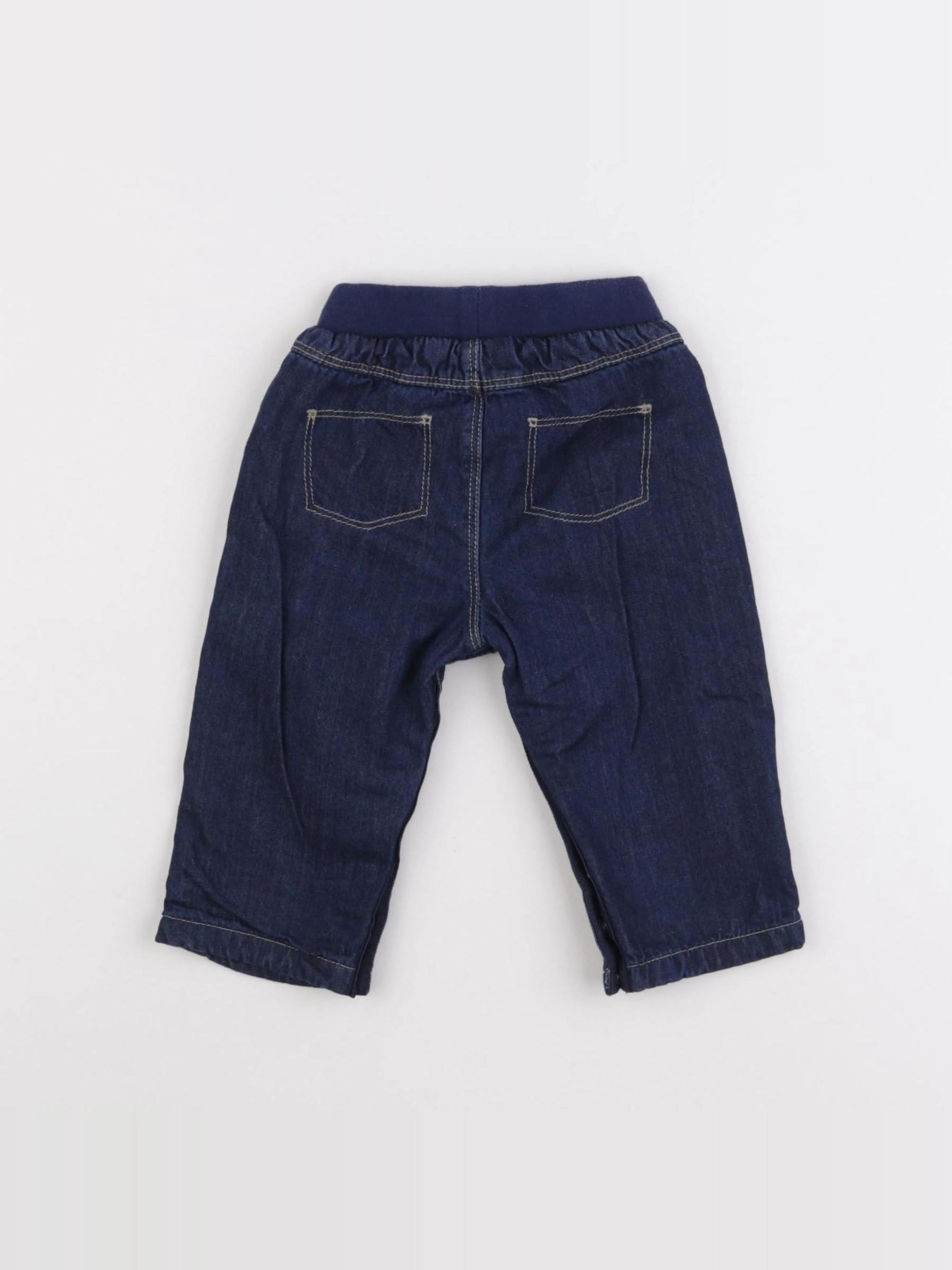 Petit Bateau - jegging doublé bleu - 6 mois