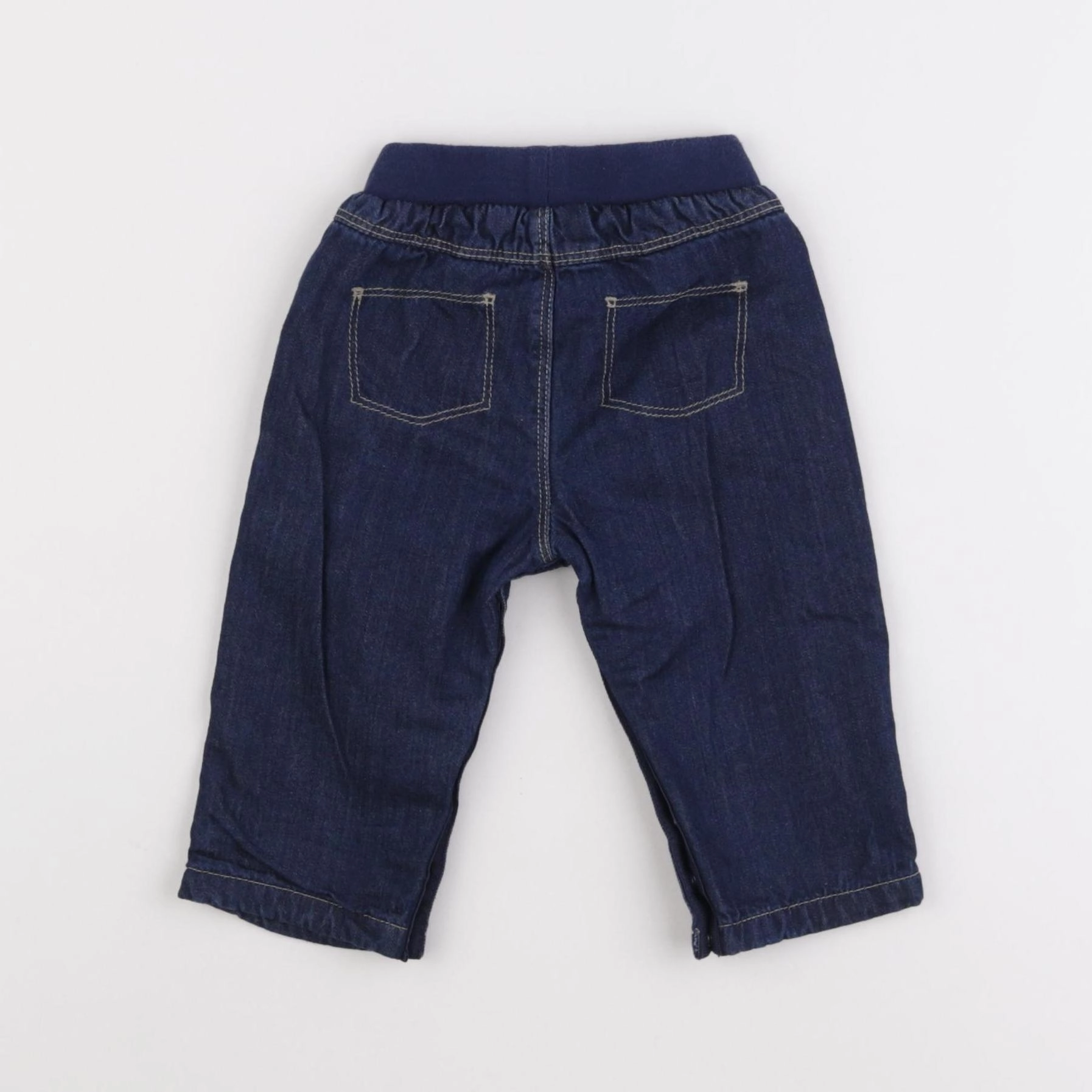 Petit Bateau - jegging doublé bleu - 6 mois