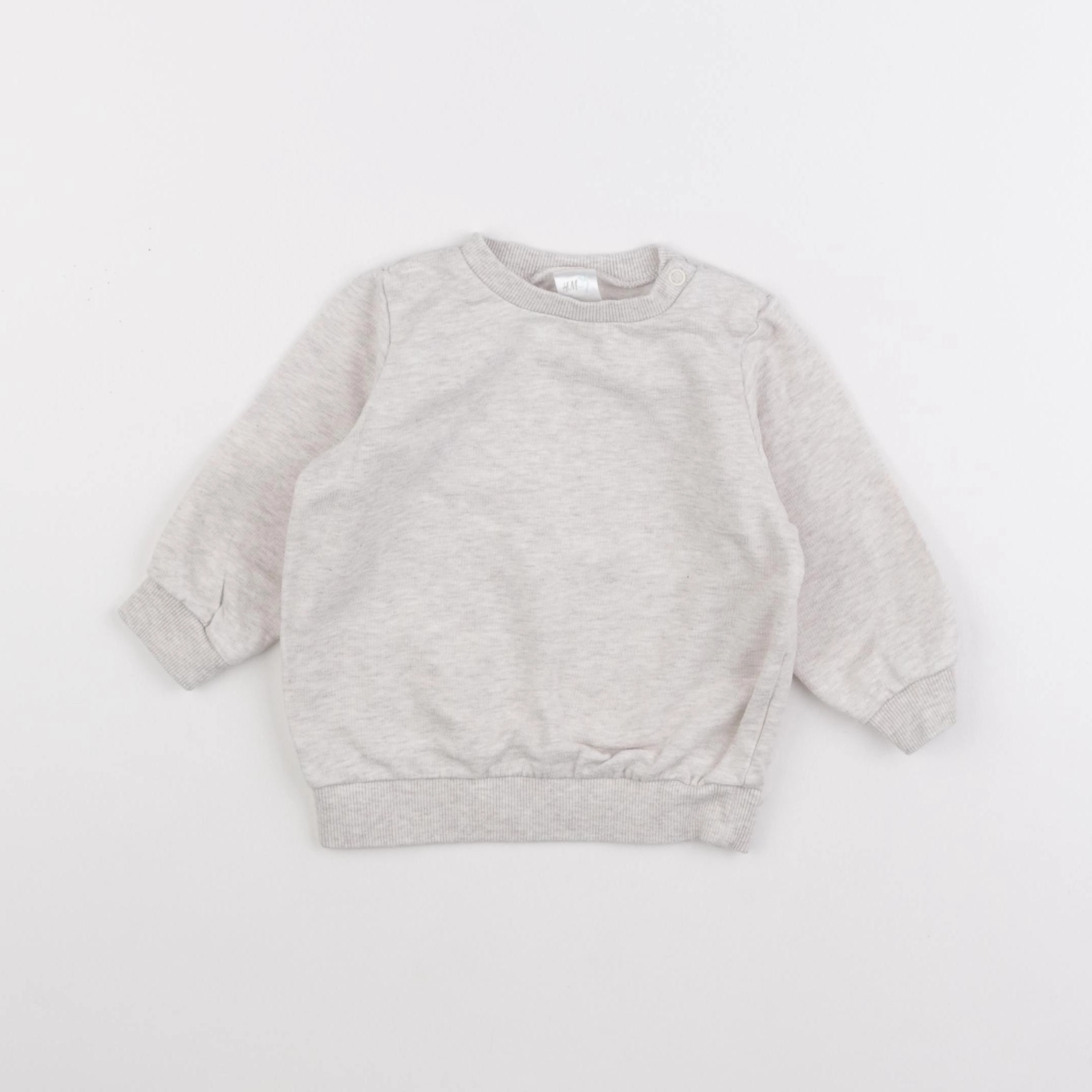 H&M - sweat beige - 6/9 mois