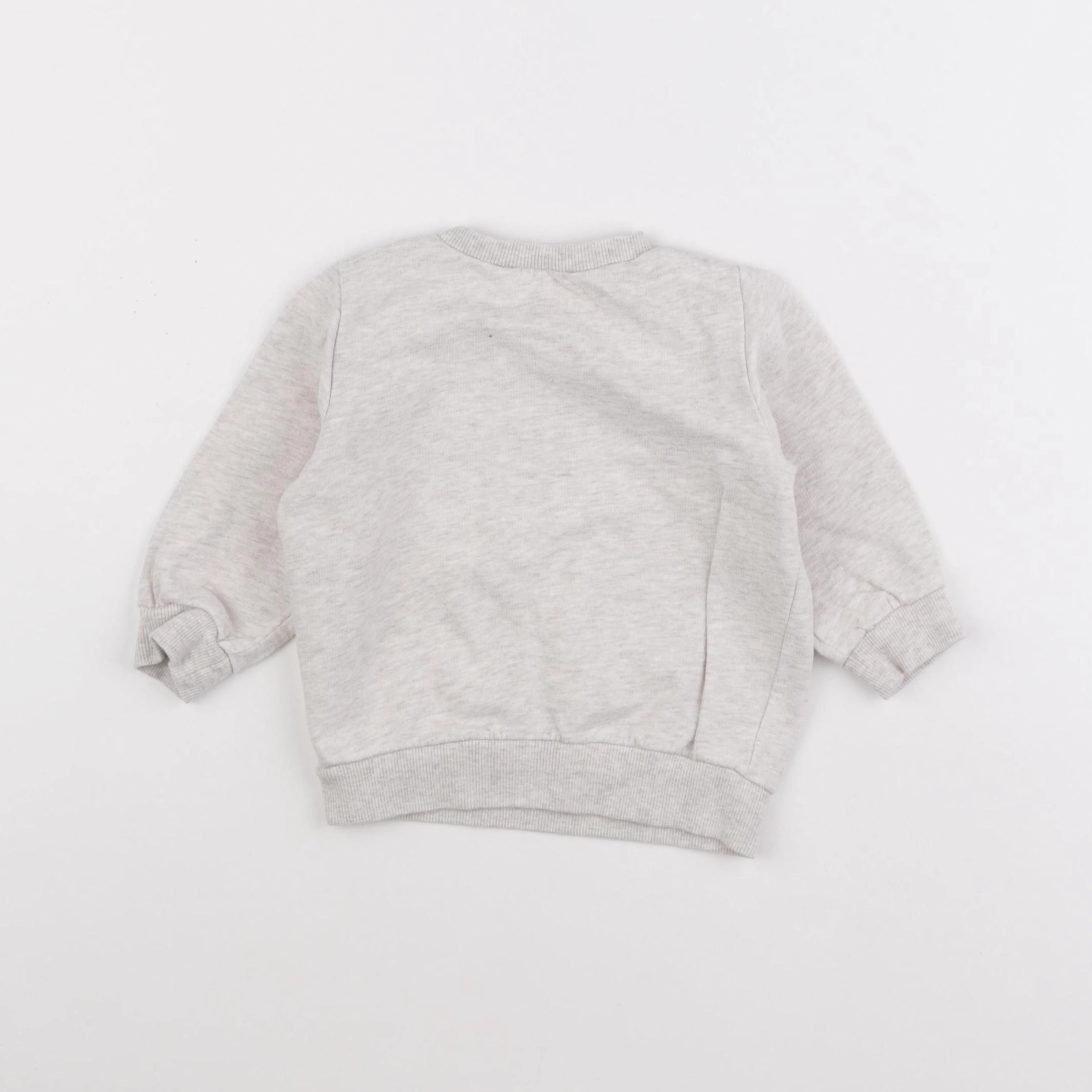 H&M - sweat beige - 6/9 mois