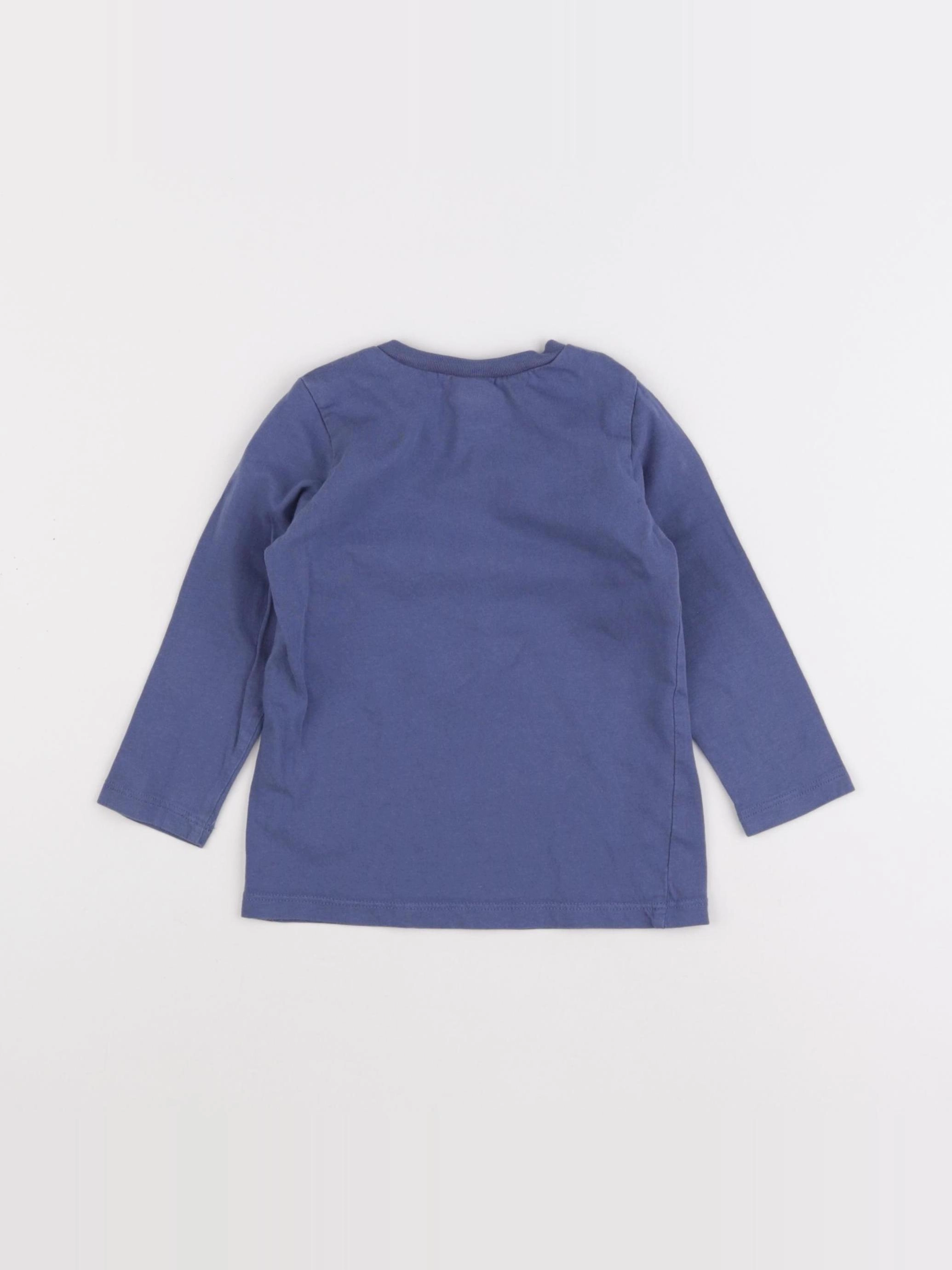 H&M - tee-shirt bleu - 9/12 mois