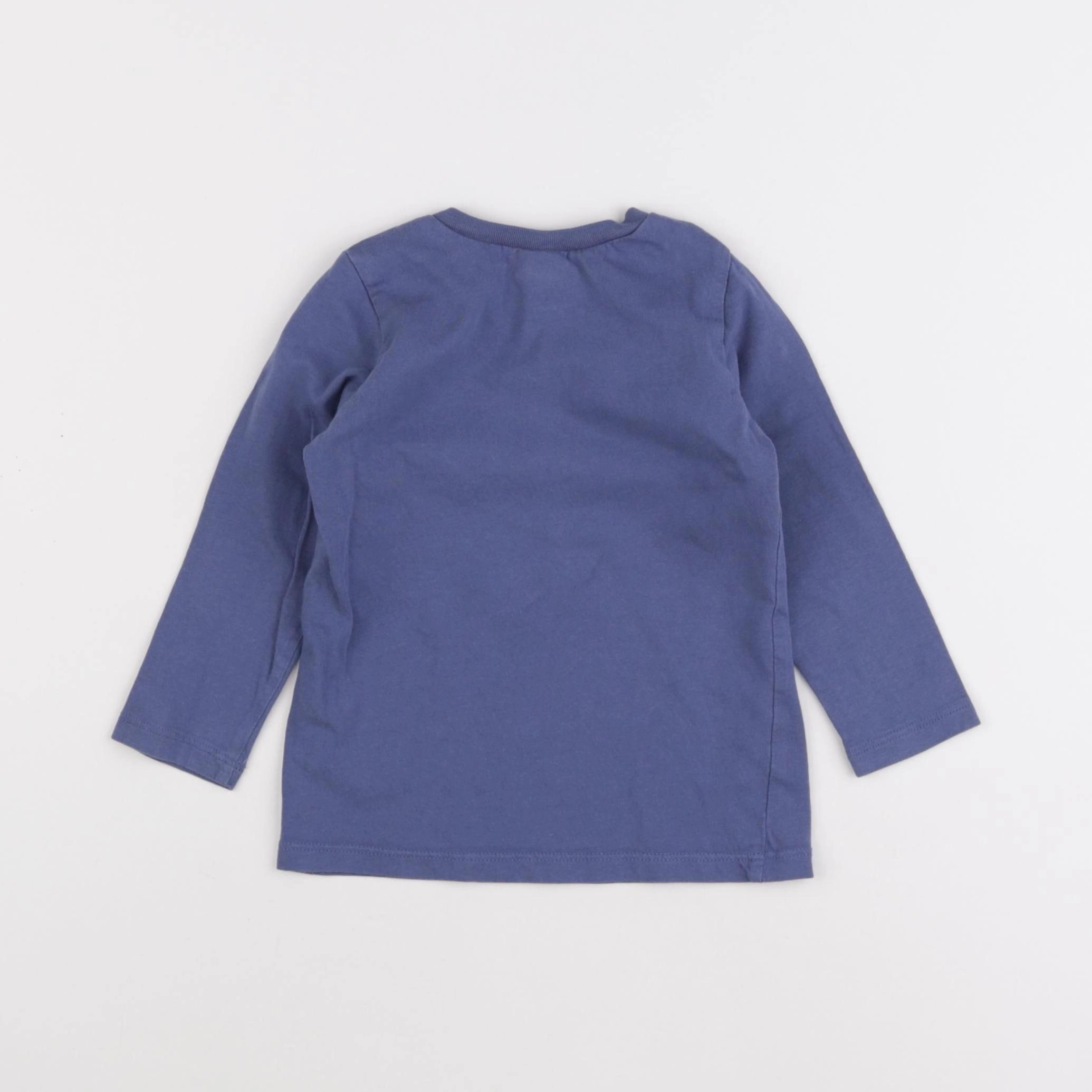 H&M - tee-shirt bleu - 9/12 mois
