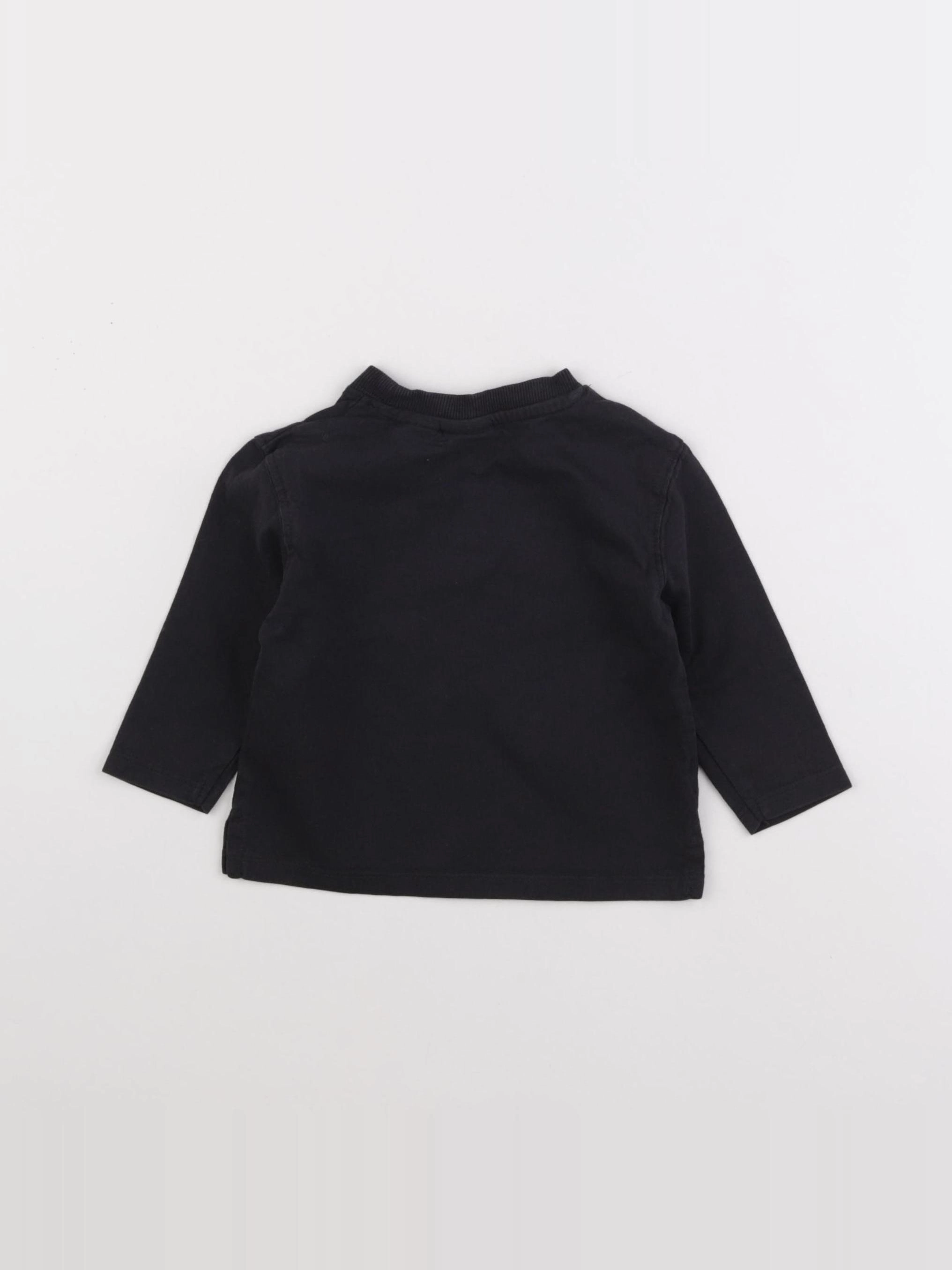Zara - tee-shirt noir - 6/9 mois