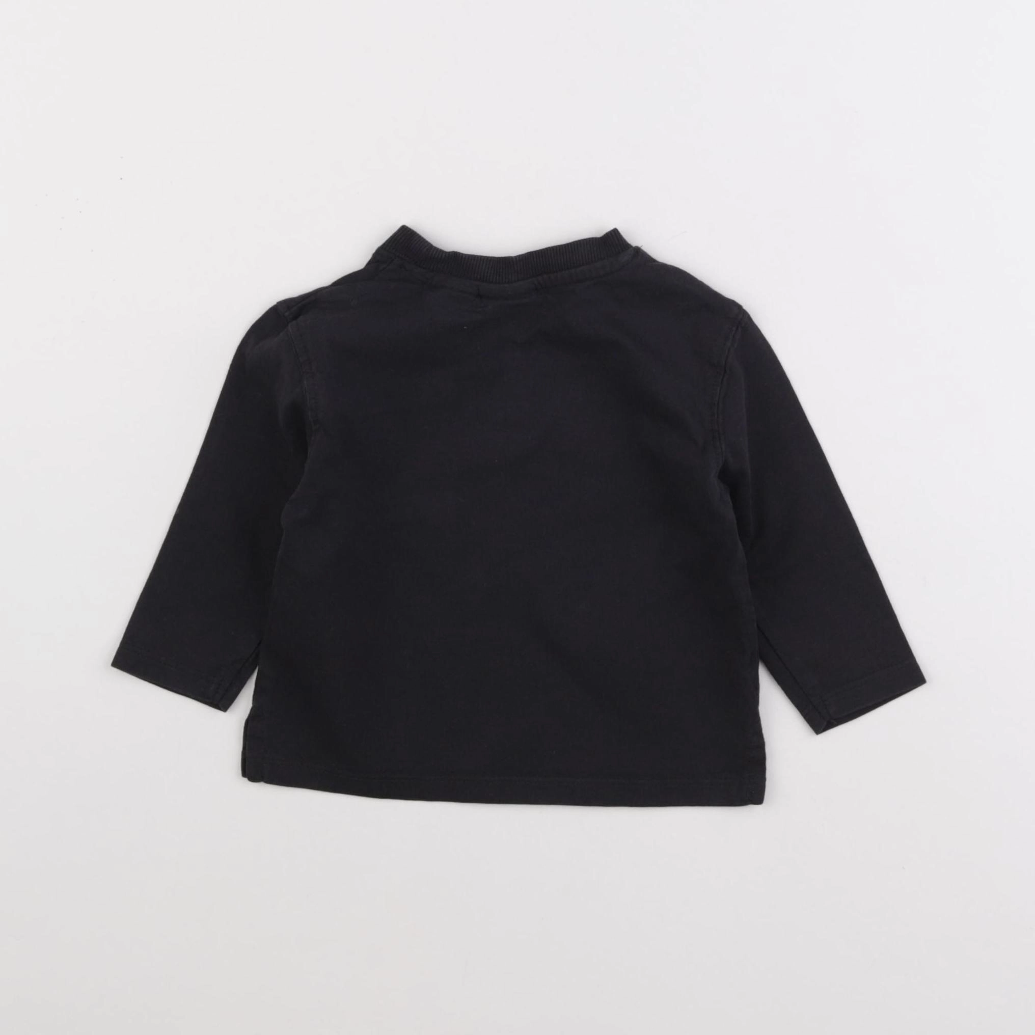 Zara - tee-shirt noir - 6/9 mois