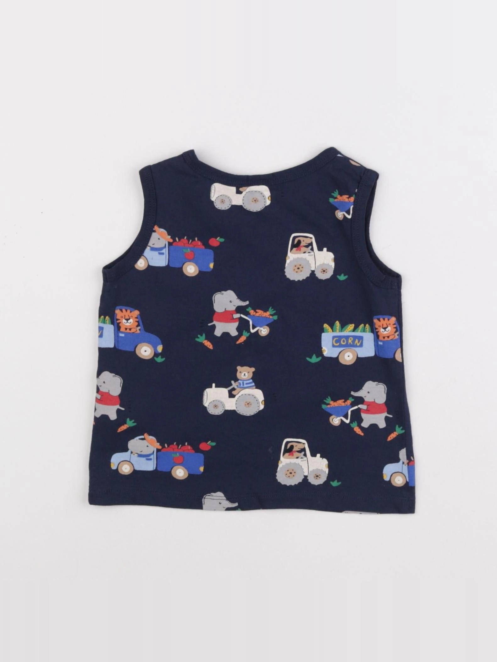 H&M - débardeur bleu - 6/9 mois