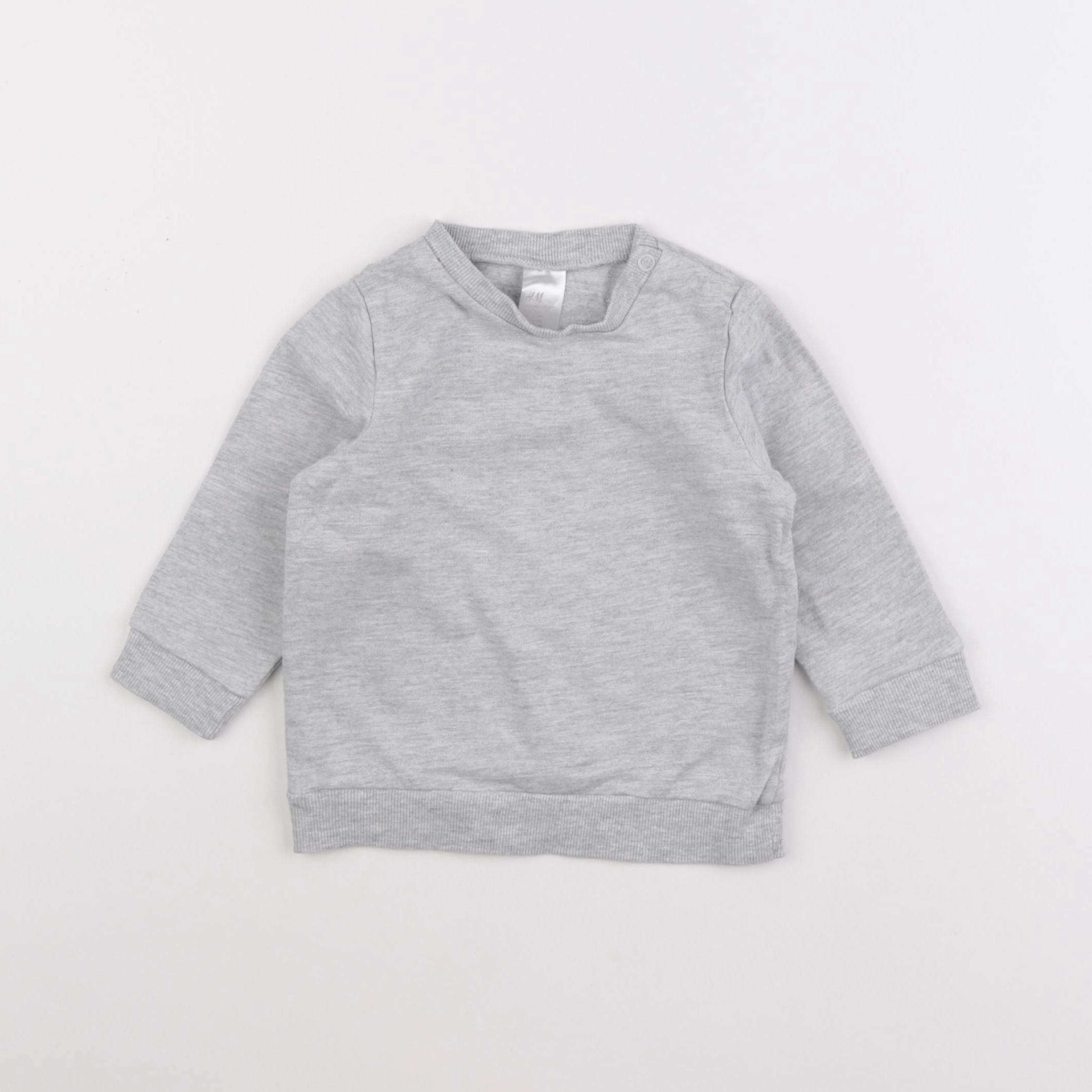 H&M - sweat gris - 6/9 mois
