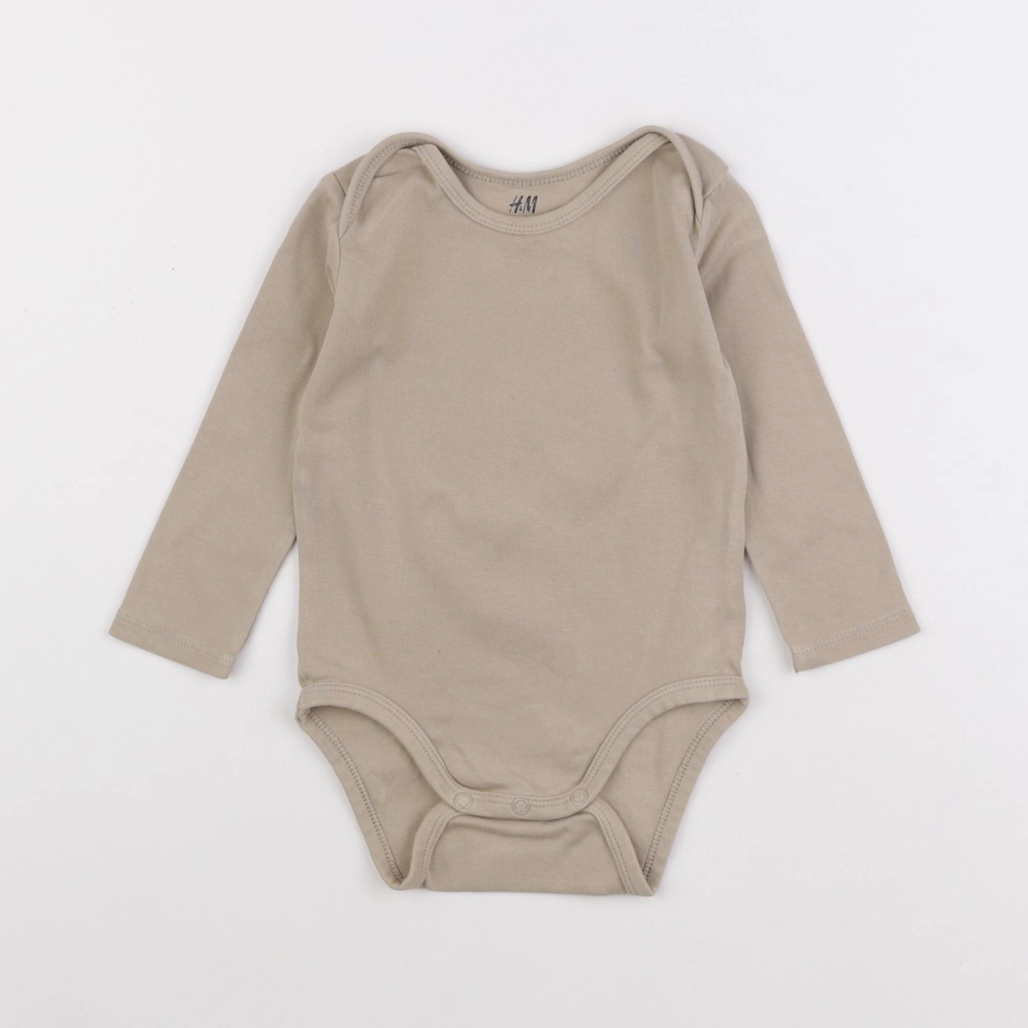 H&M - body marron - 9/12 mois