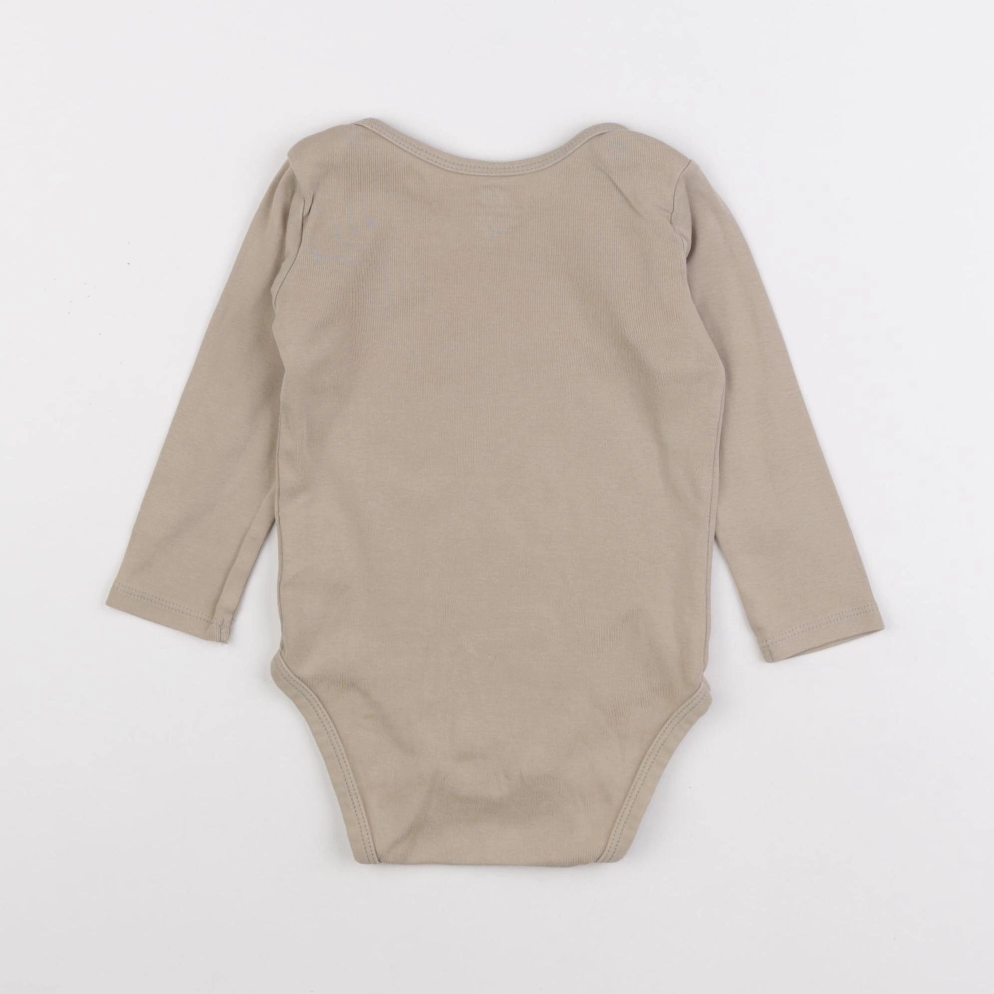 H&M - body marron - 9/12 mois