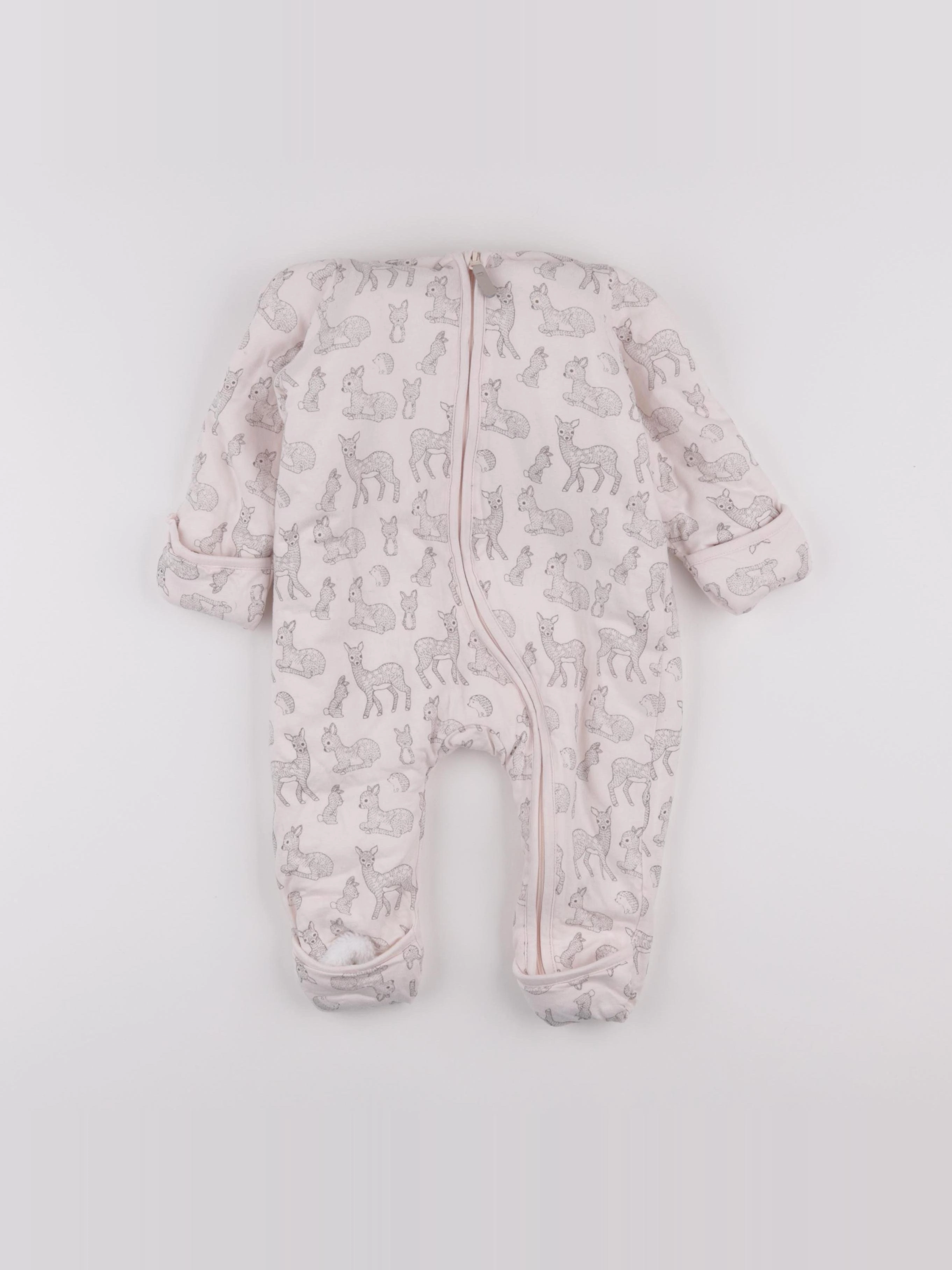 H&M - combi-pilote rose - 6/9 mois