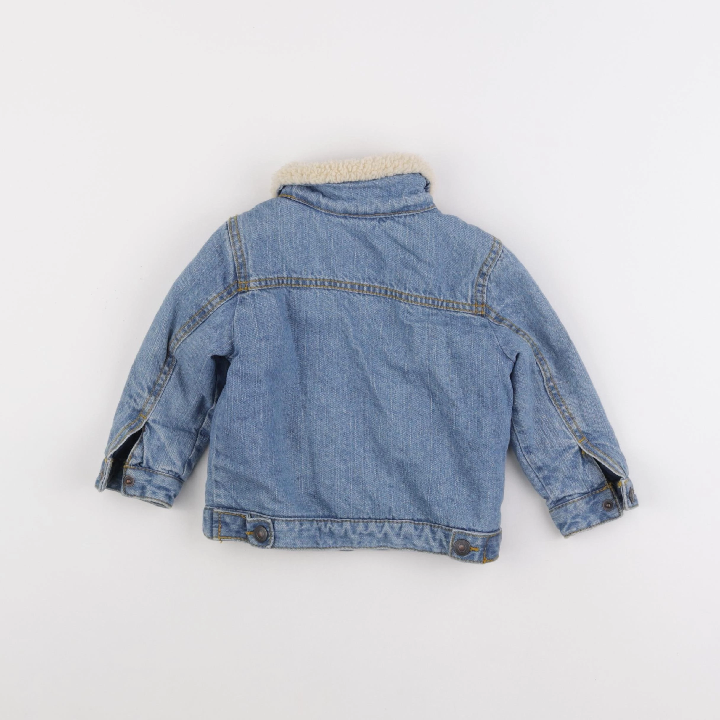 Zara - veste doublé bleu - 9/12 mois