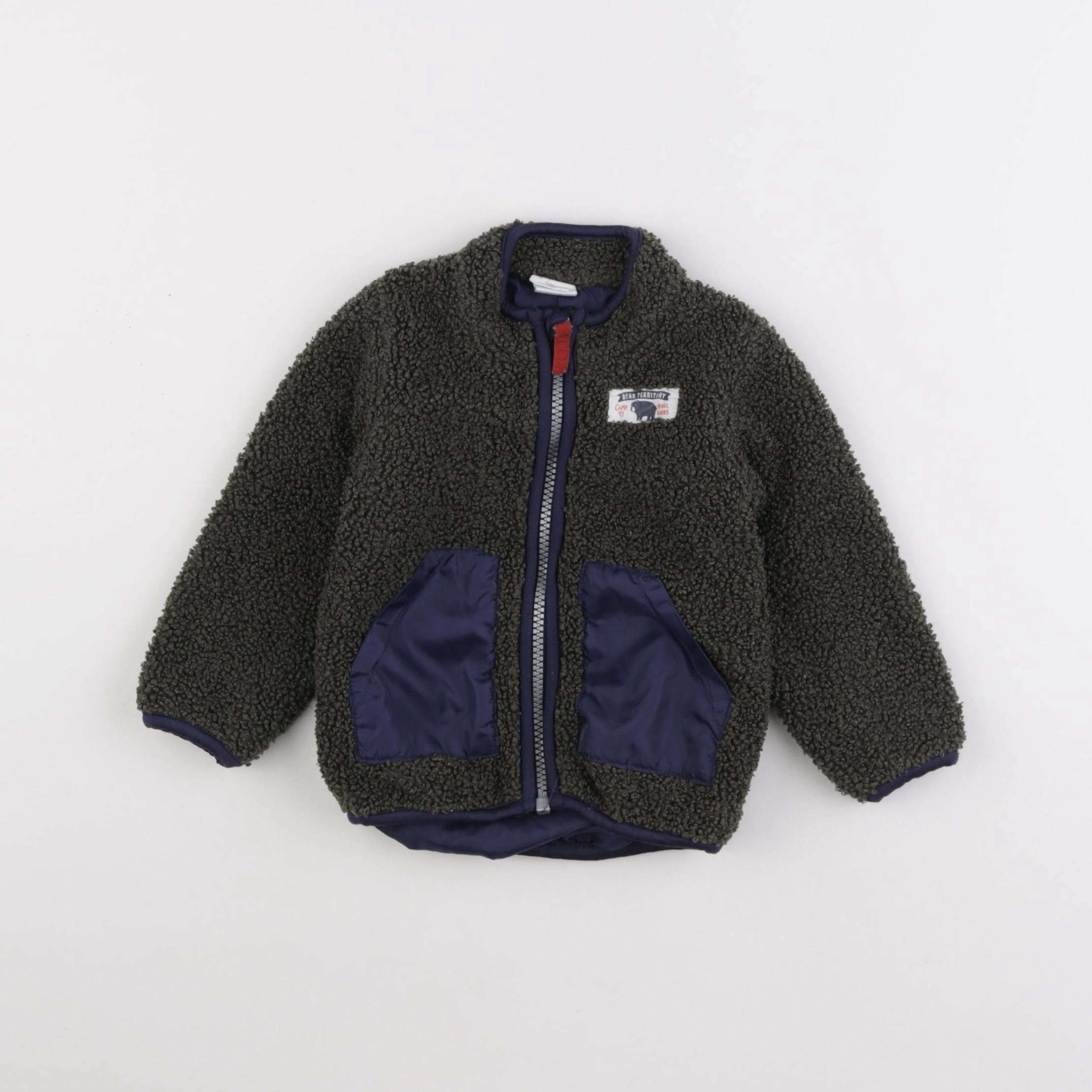 H&M - veste vert - 6/9 mois