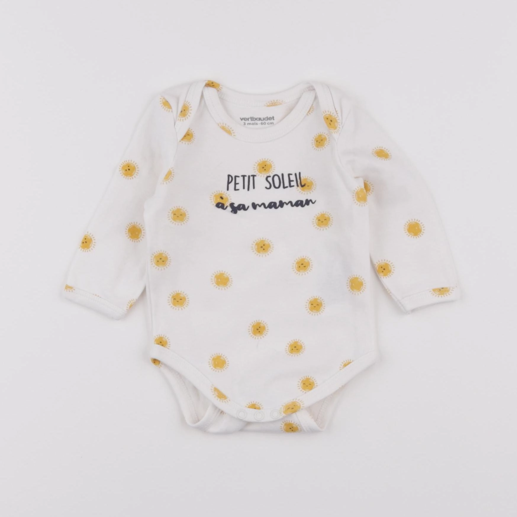 Vertbaudet - body blanc - 3 mois