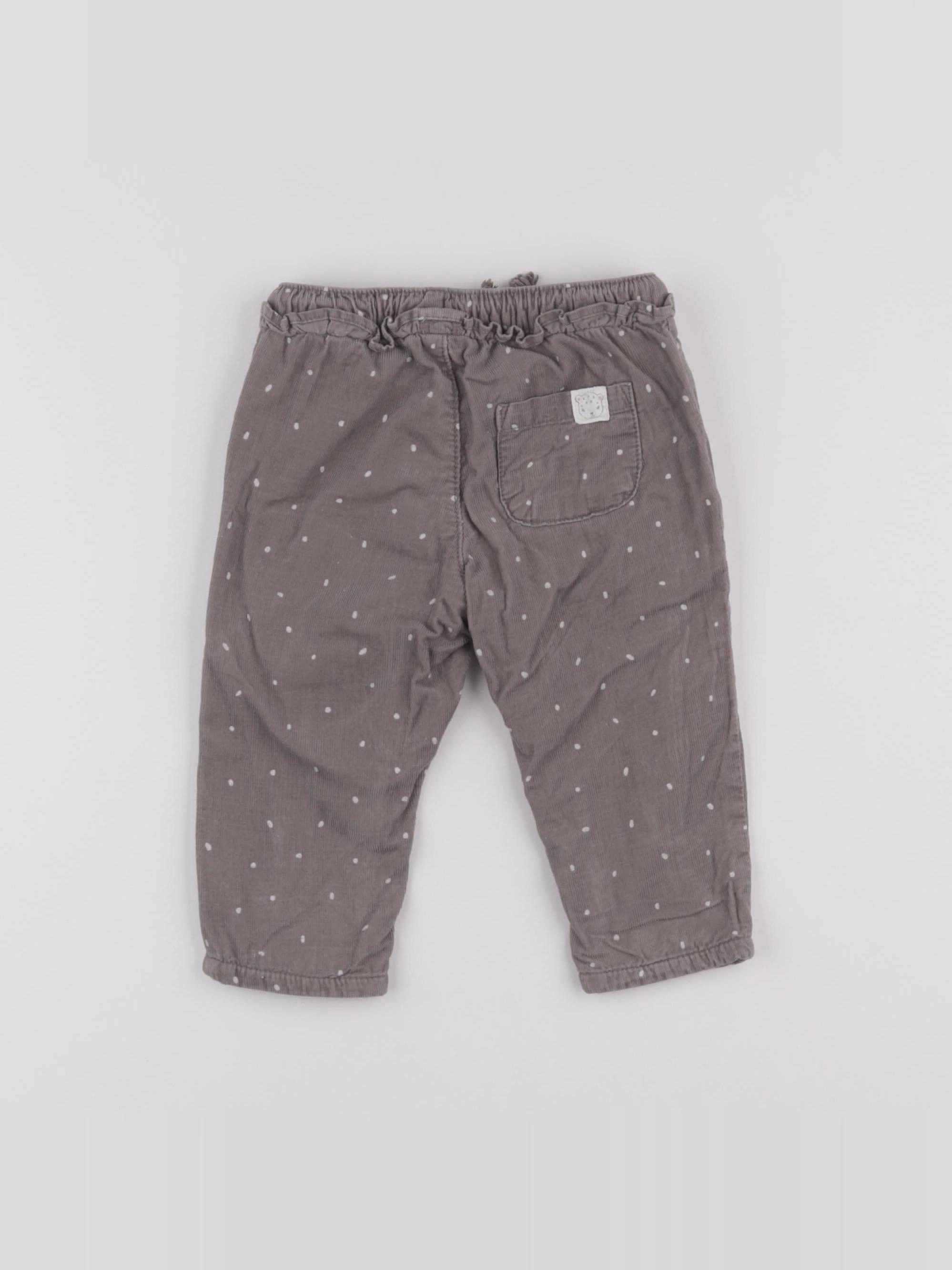 H&M - pantalon gris - 3/6 mois