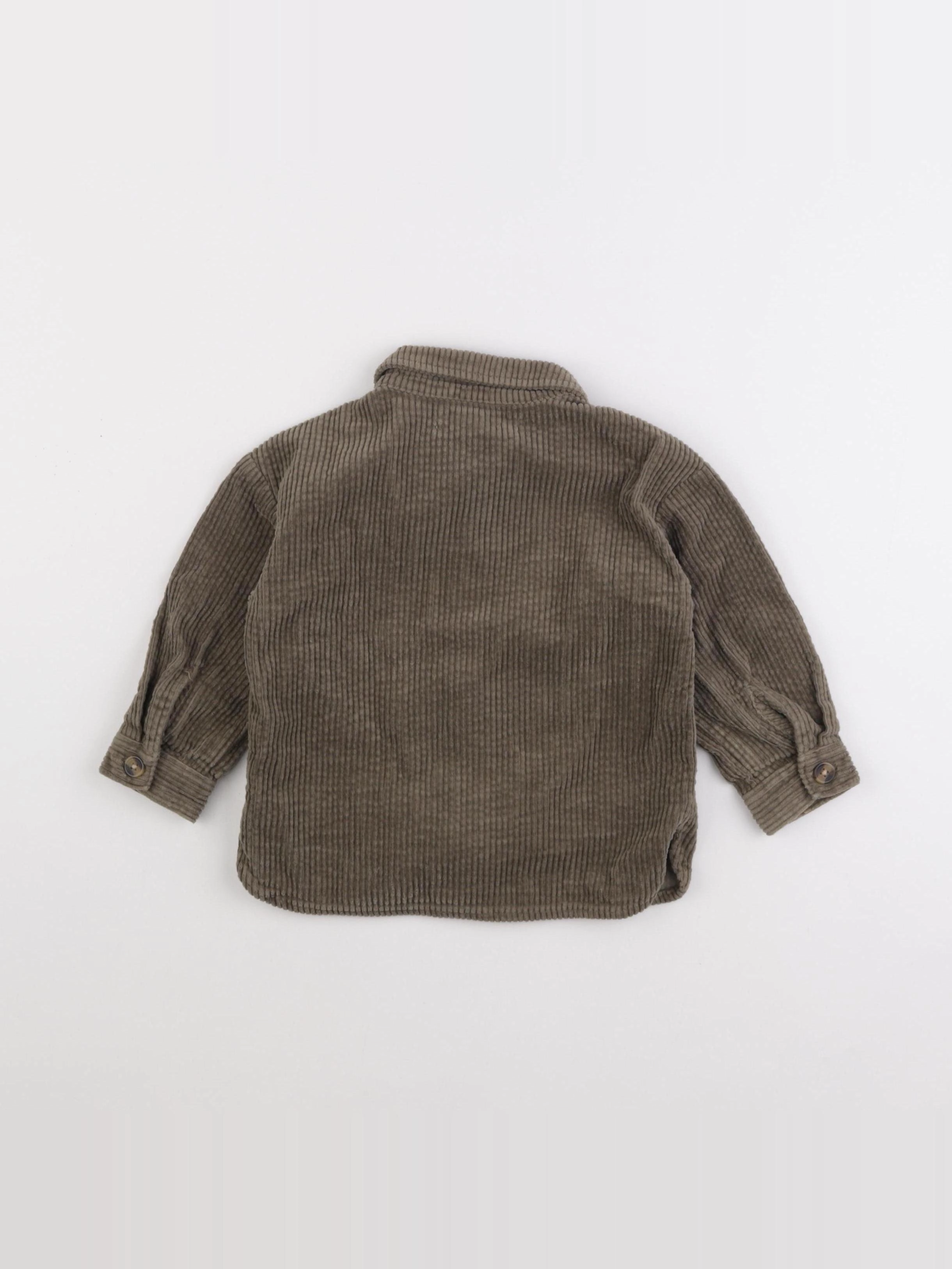 Zara - sur-chemise vert - 12/18 mois