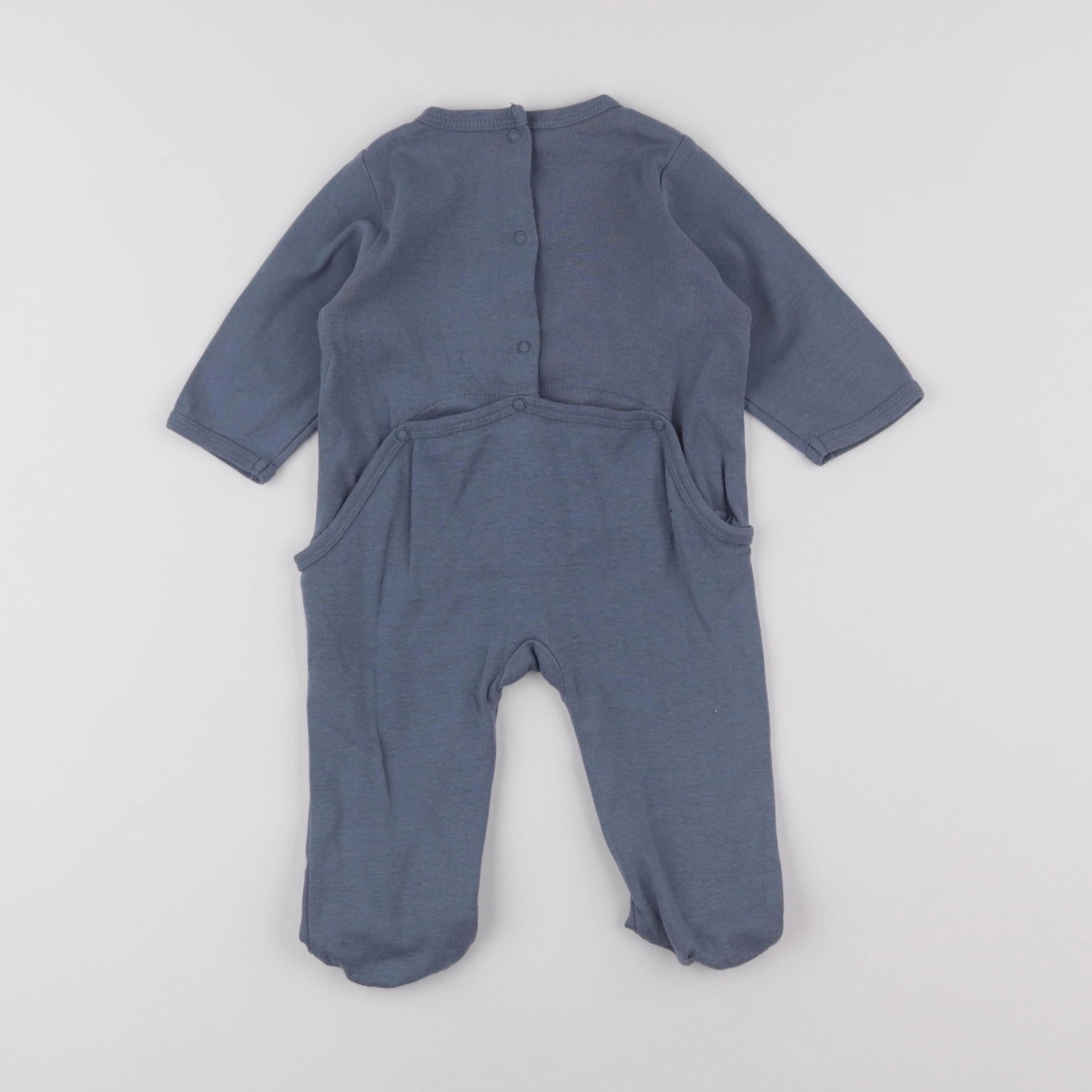 Vertbaudet - pyjama coton bleu - 6 mois