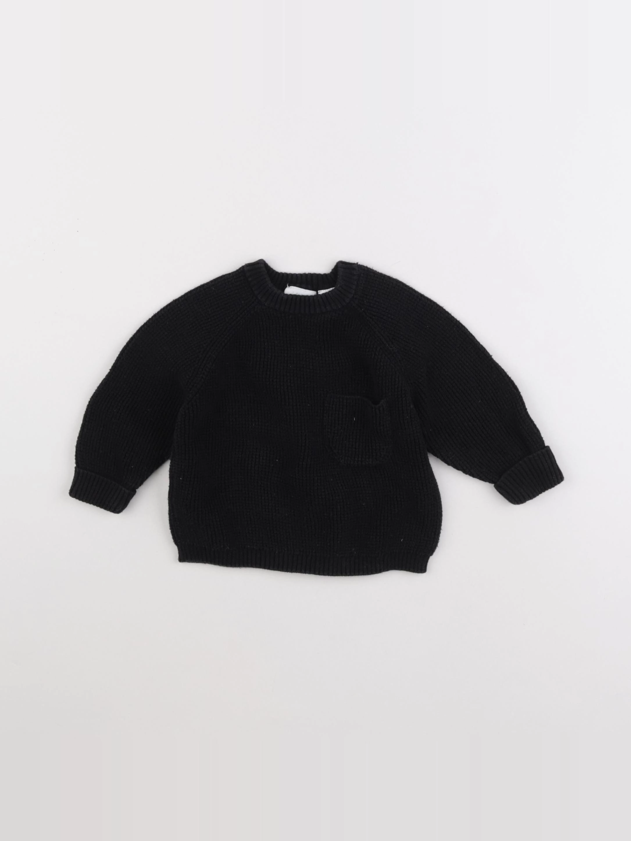 Zara - pull noir - 6/9 mois