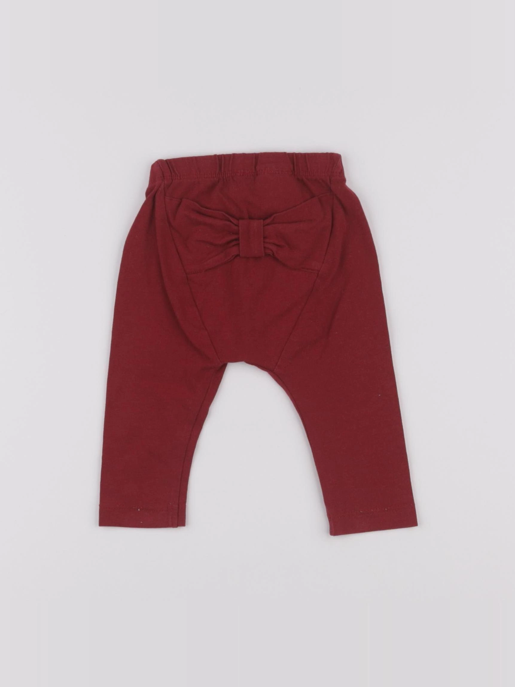 H&M - legging rouge - 3/6 mois