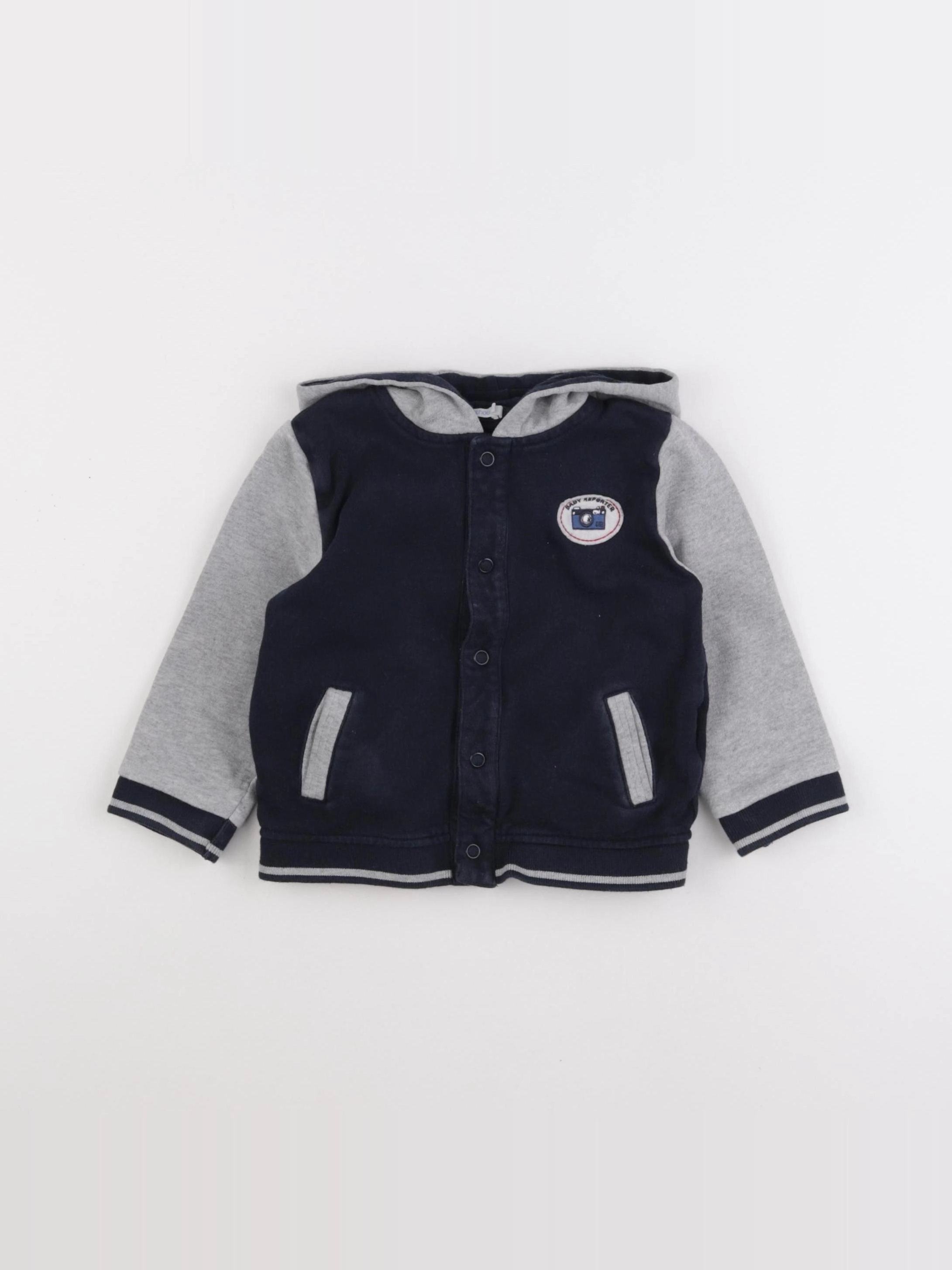 Boutchou - sweat bleu, gris - 24 mois