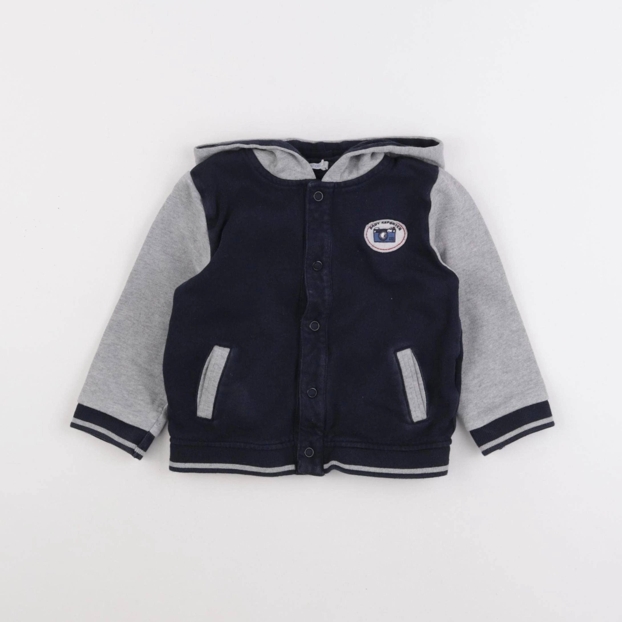 Boutchou - sweat bleu, gris - 24 mois