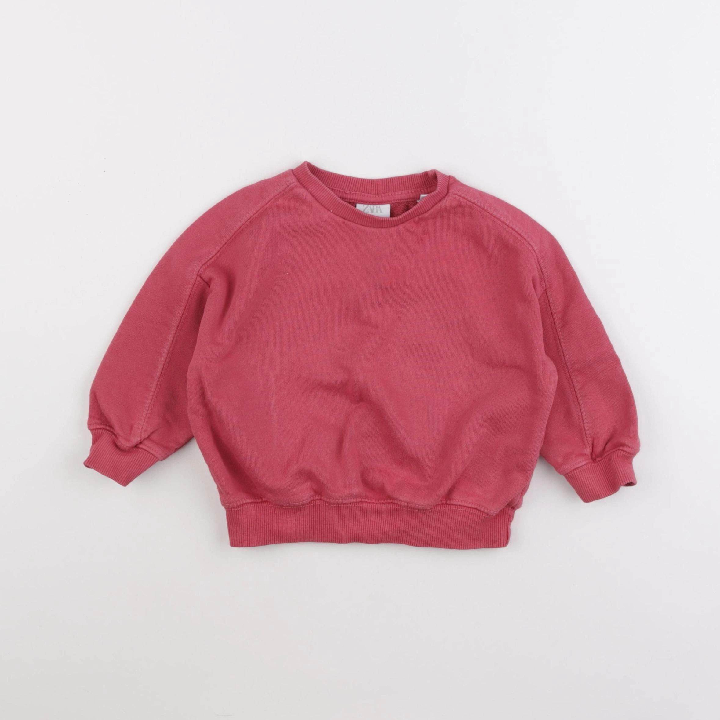 Zara - sweat rose - 9/12 mois