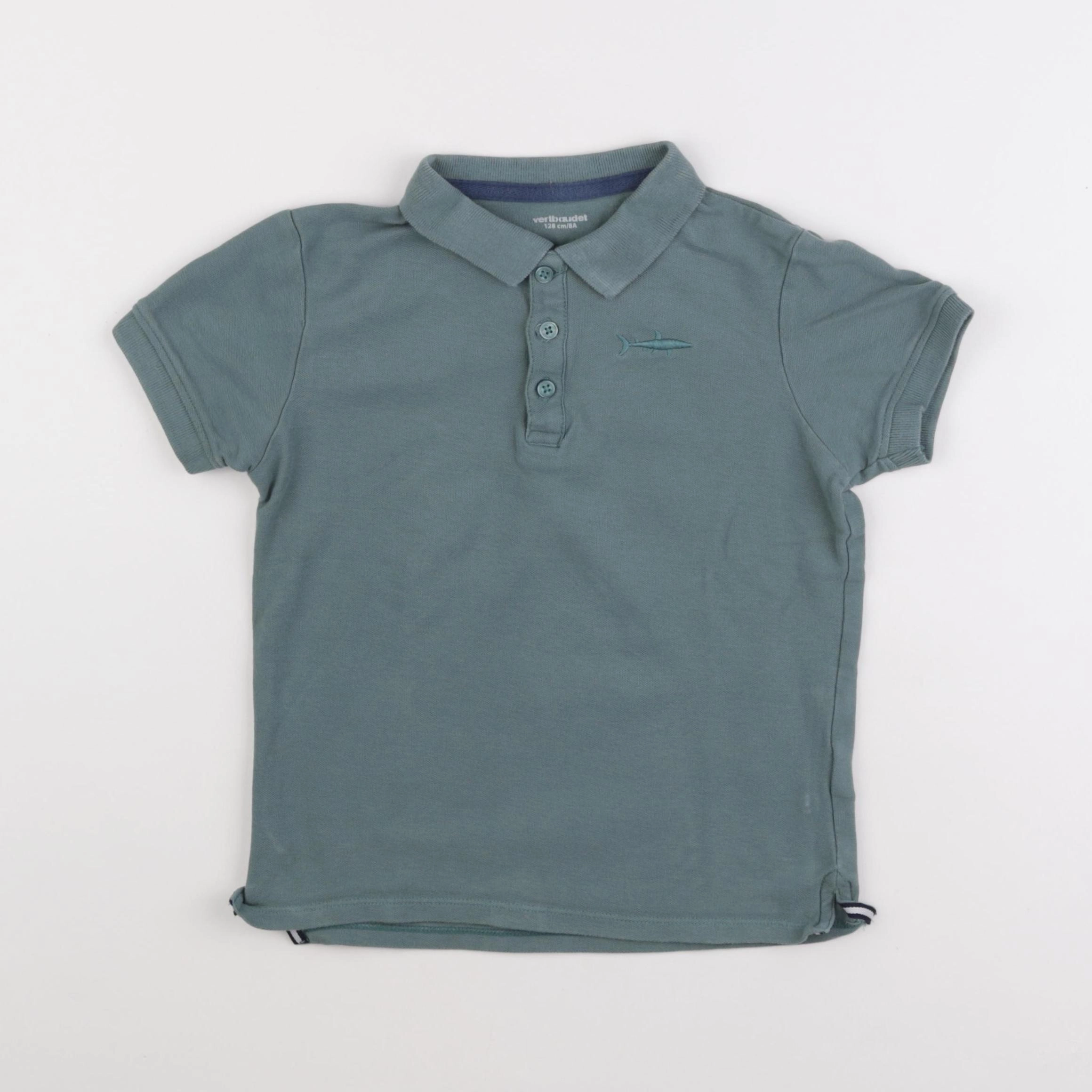 Vertbaudet - polo vert - 8 ans