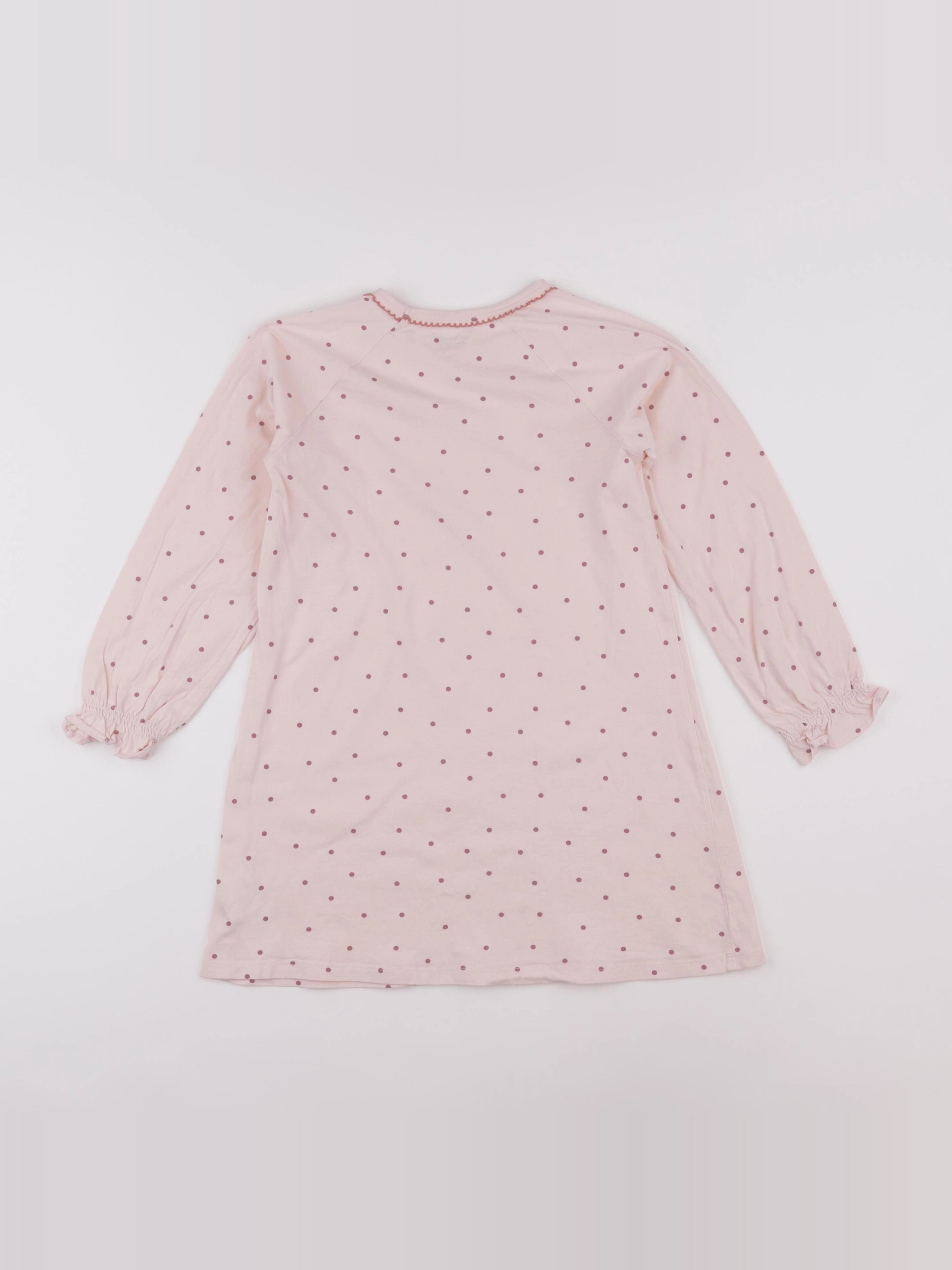 Vertbaudet - chemise de nuit coton rose - 8 ans