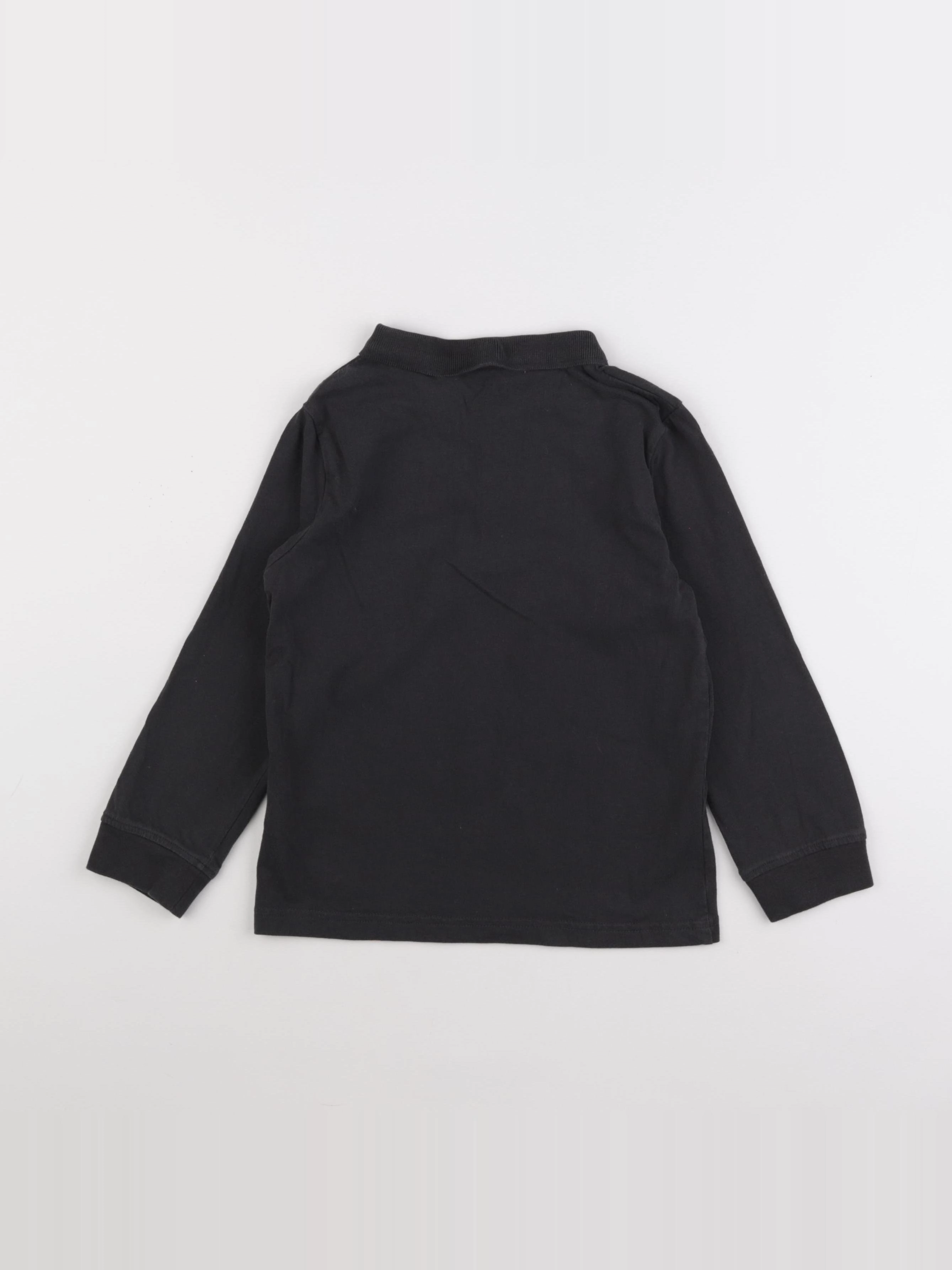 Vertbaudet - polo noir - 8 ans