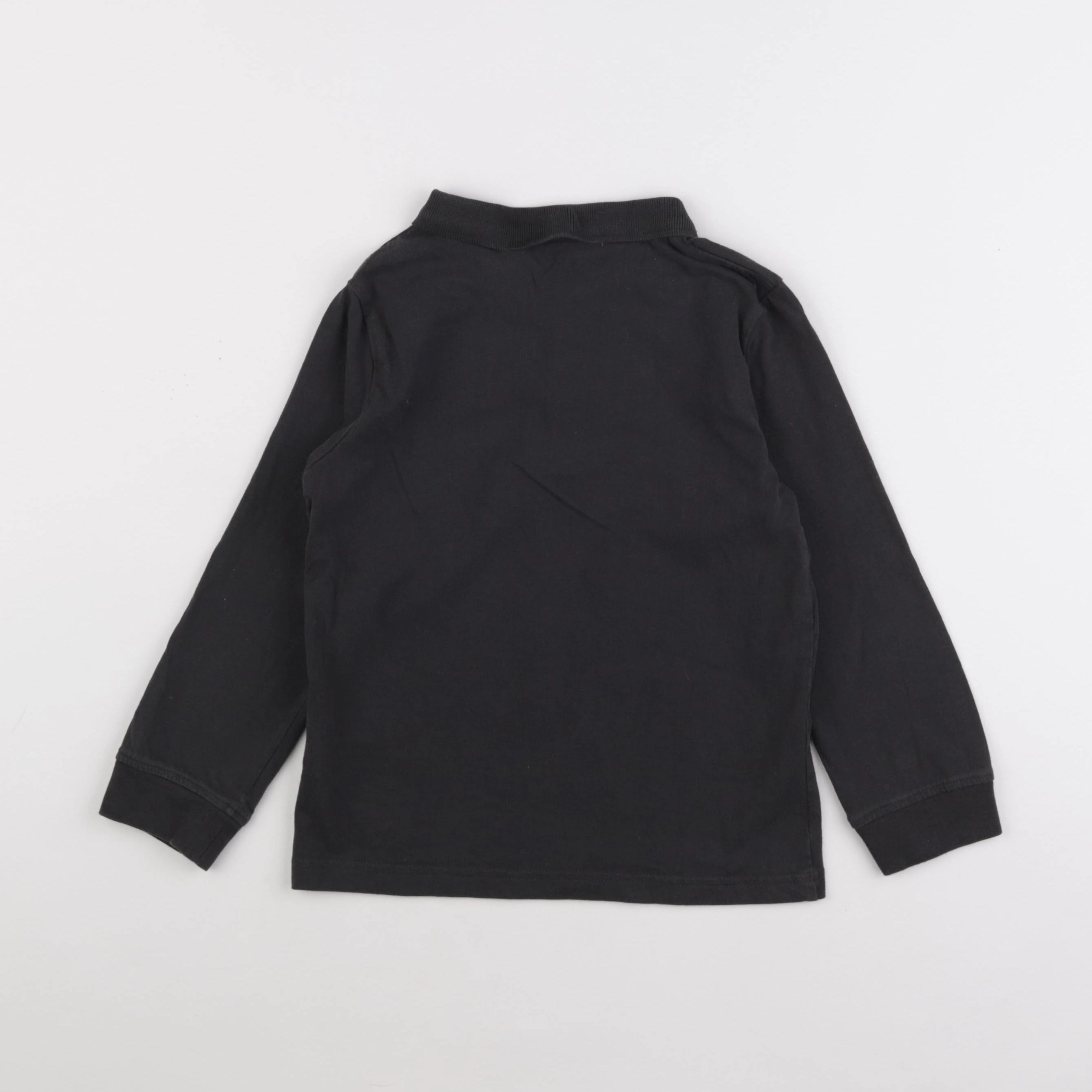 Vertbaudet - polo noir - 8 ans
