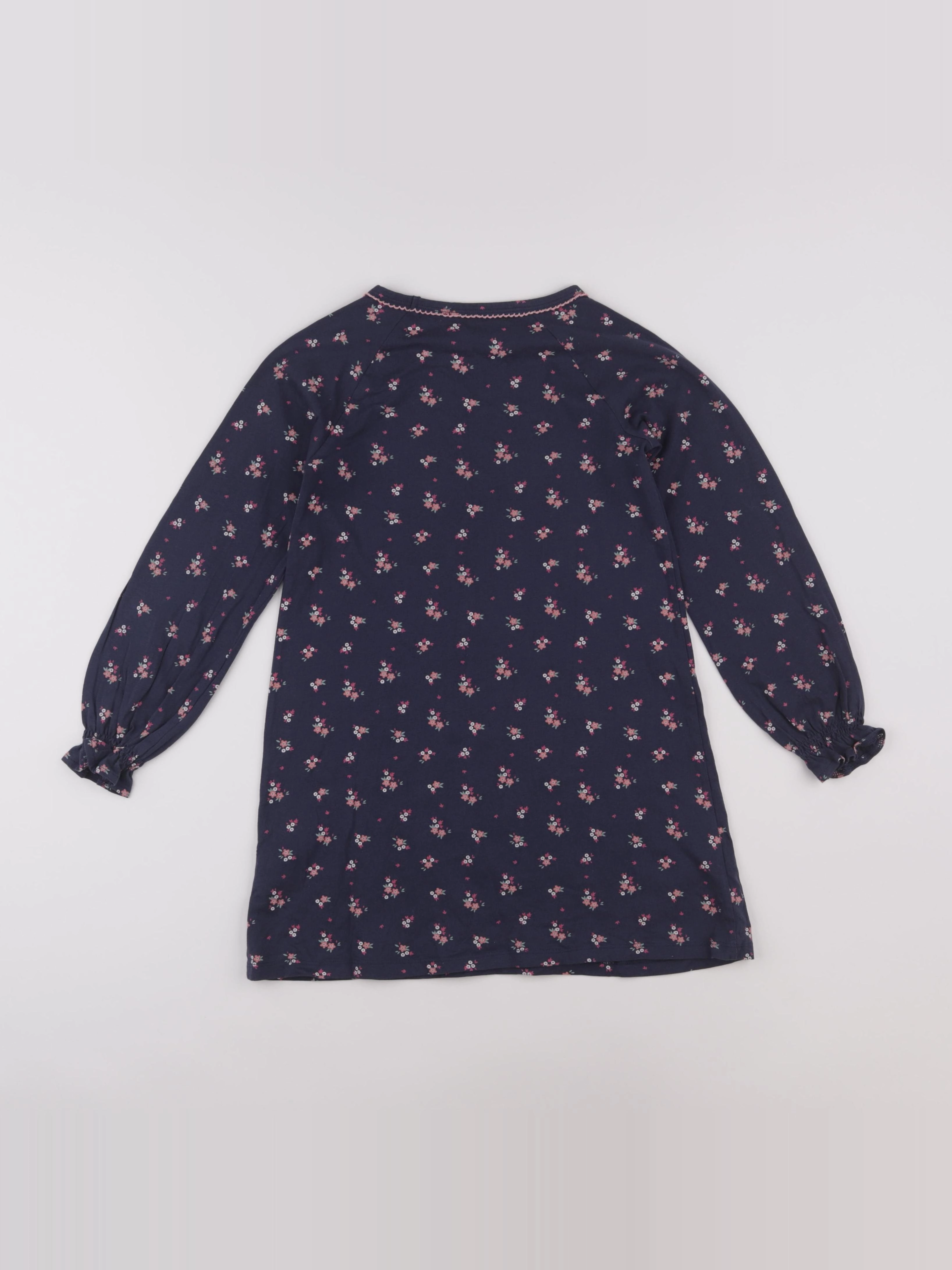 Vertbaudet - chemise de nuit coton bleu - 8 ans