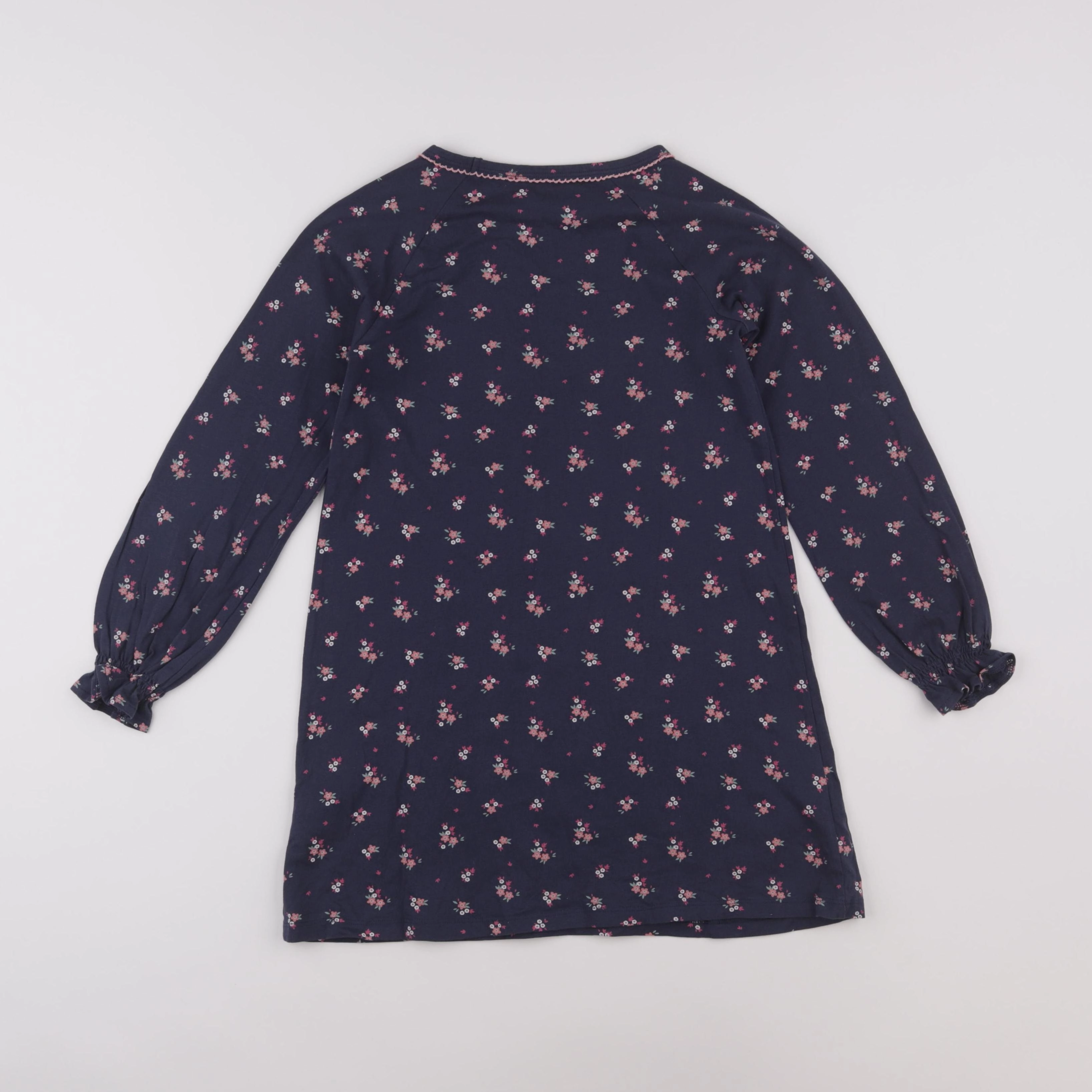 Vertbaudet - chemise de nuit coton bleu - 8 ans