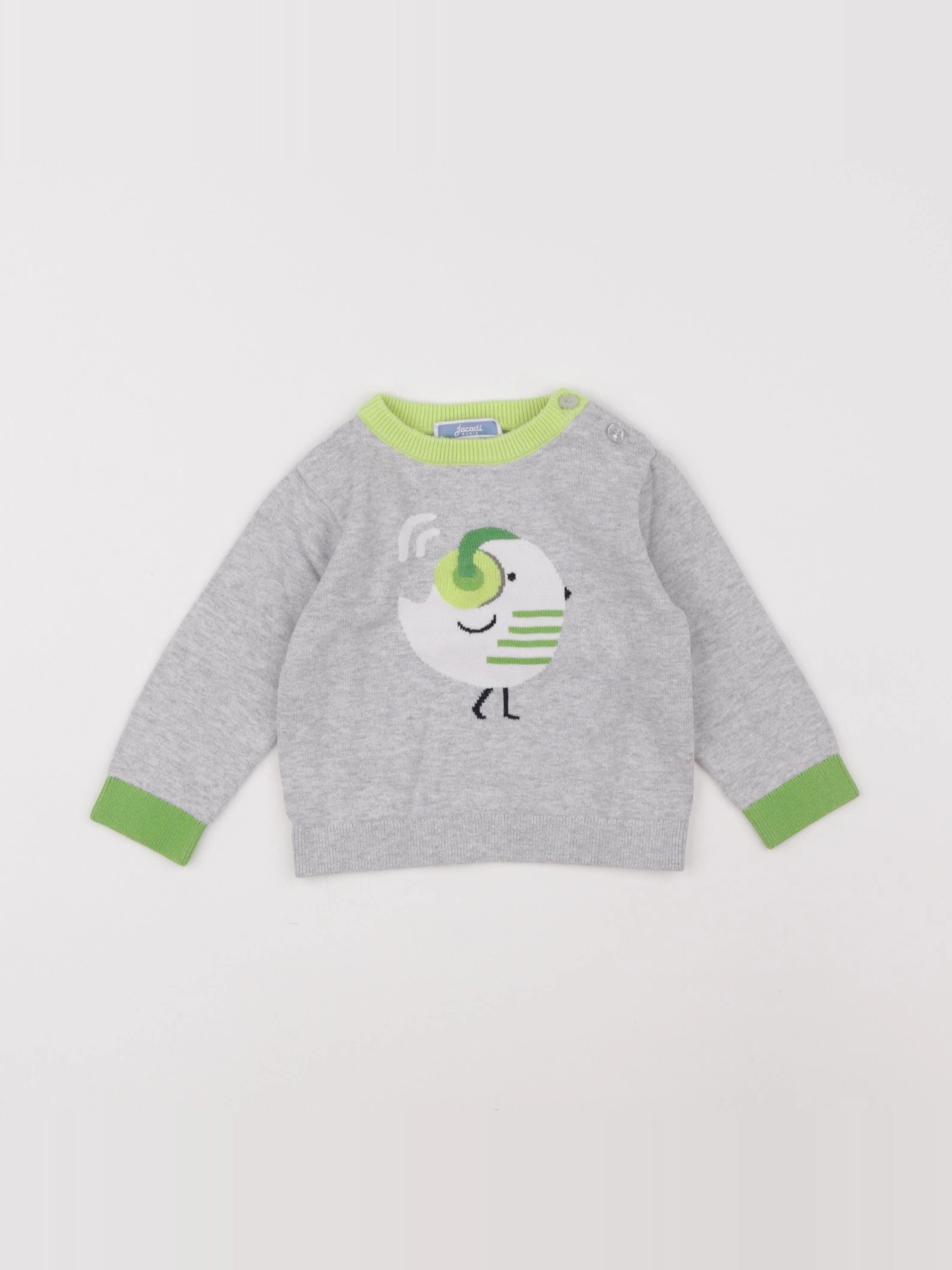 Jacadi - pull gris - 12 mois
