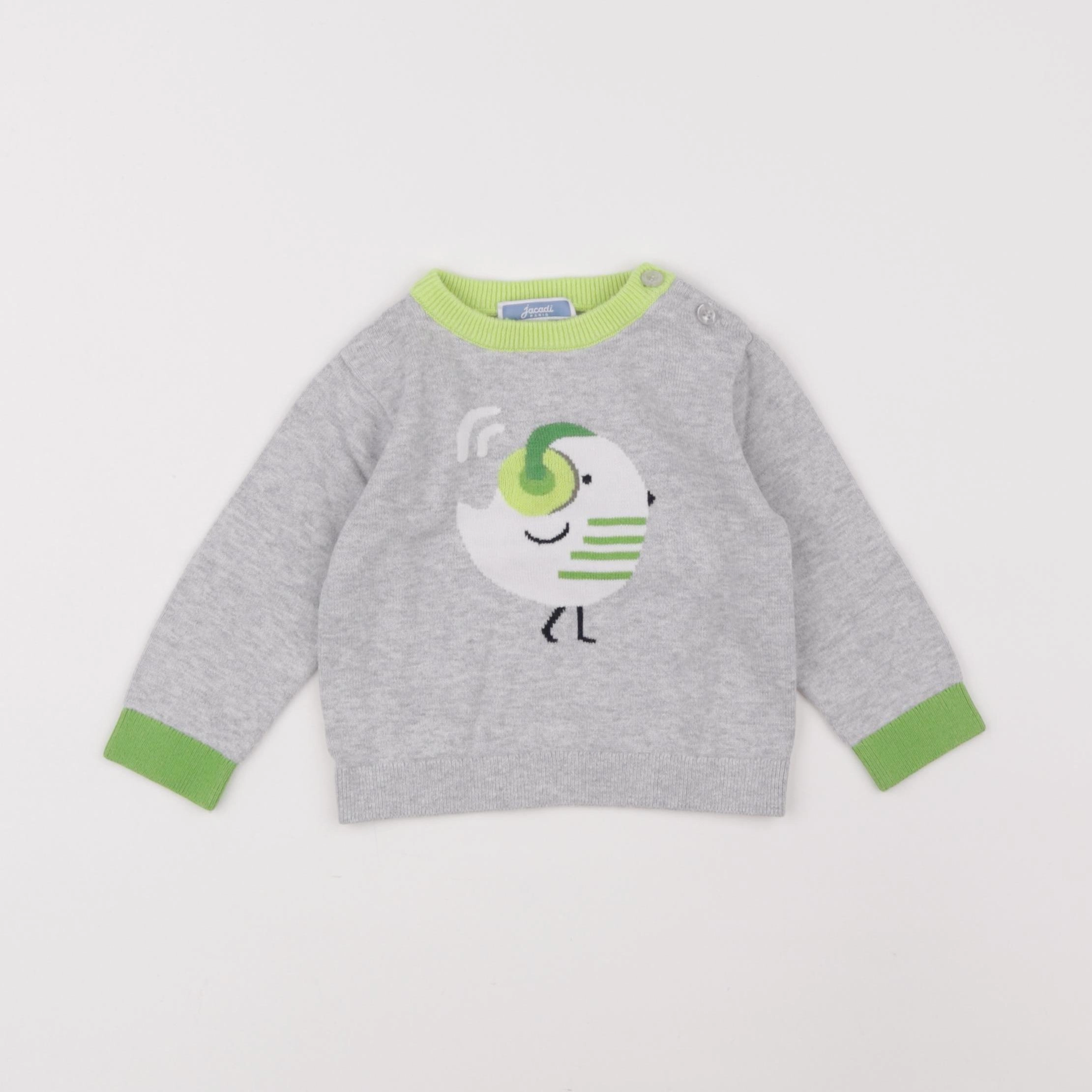 Jacadi - pull gris - 12 mois