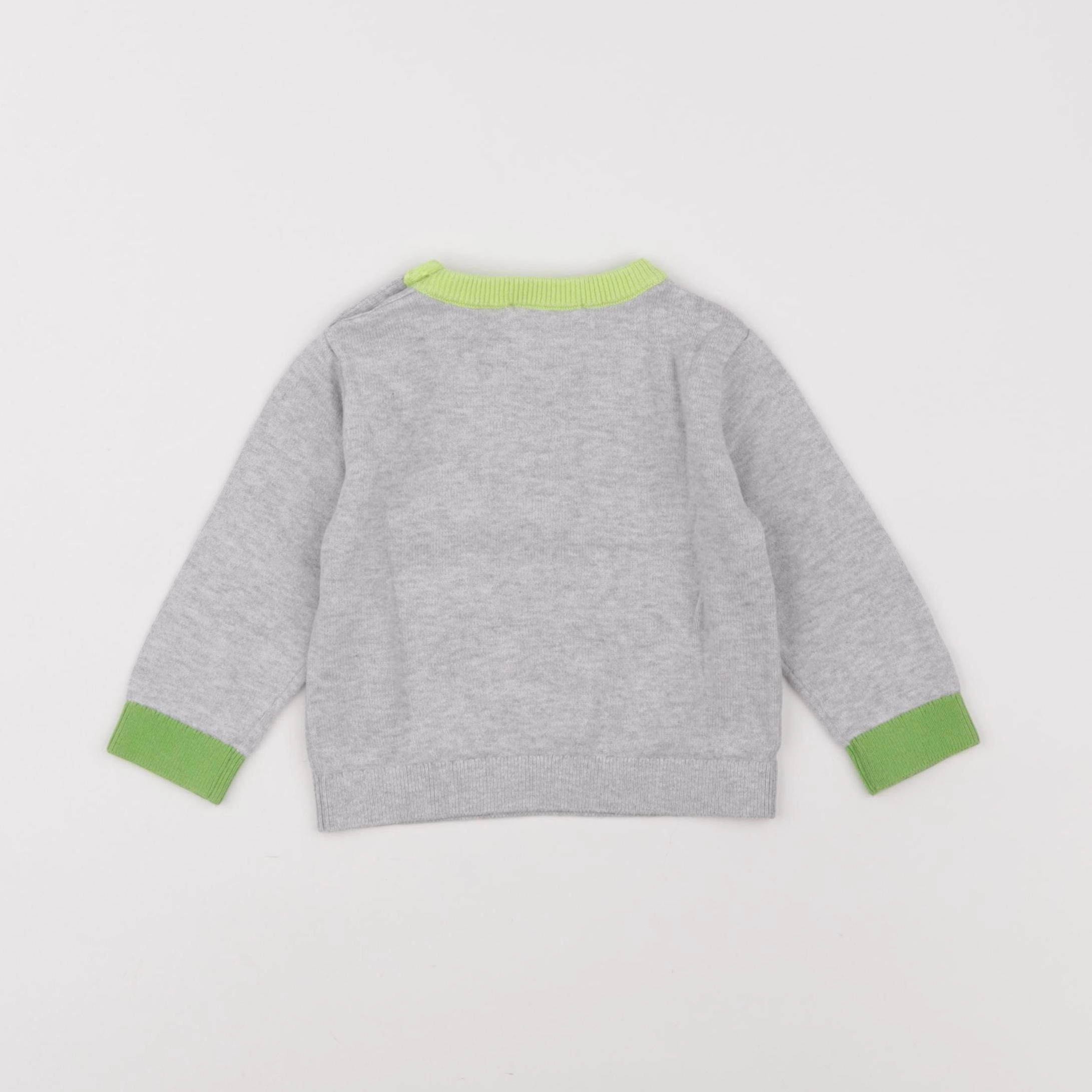 Jacadi - pull gris - 12 mois