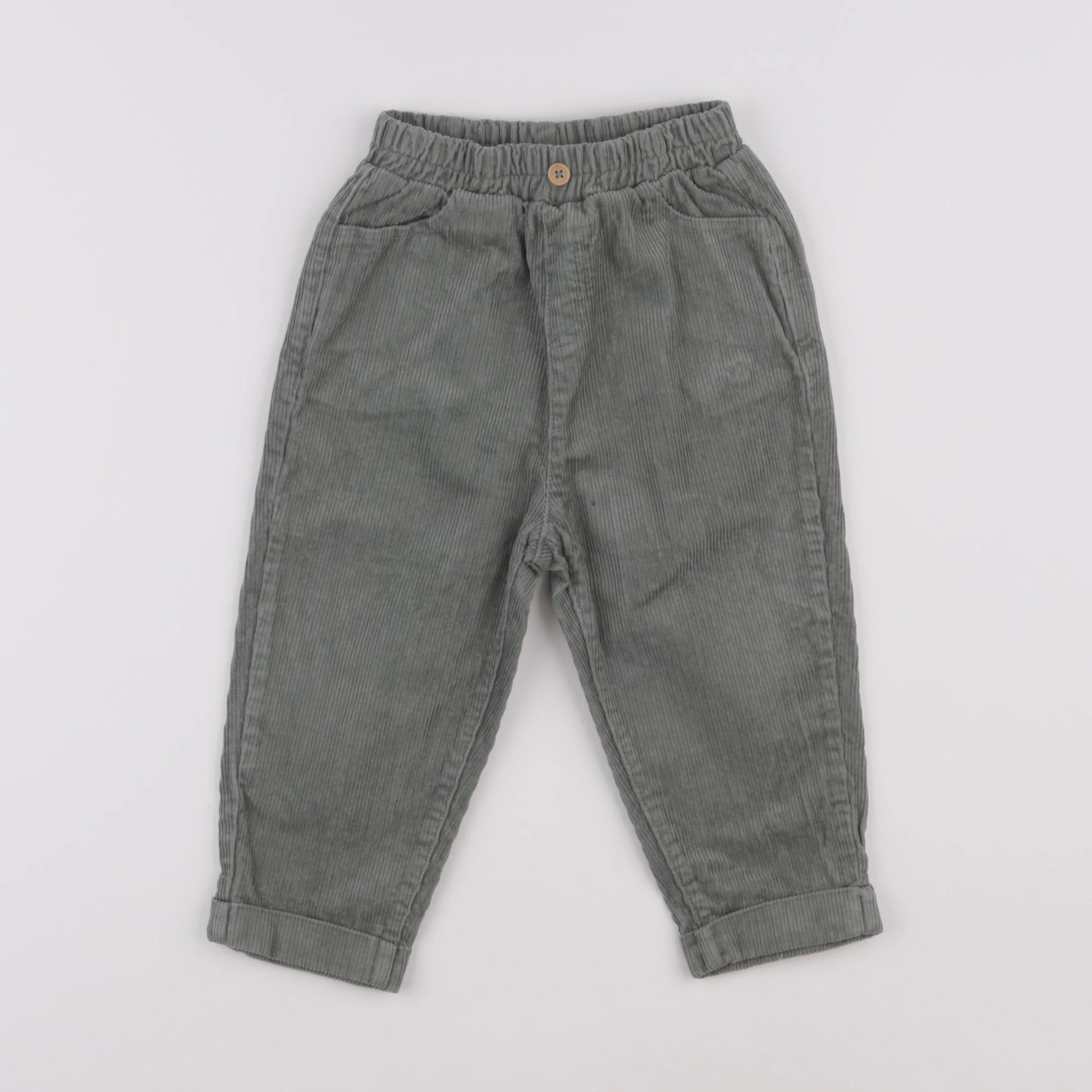 Vertbaudet - pantalon vert - 24 mois