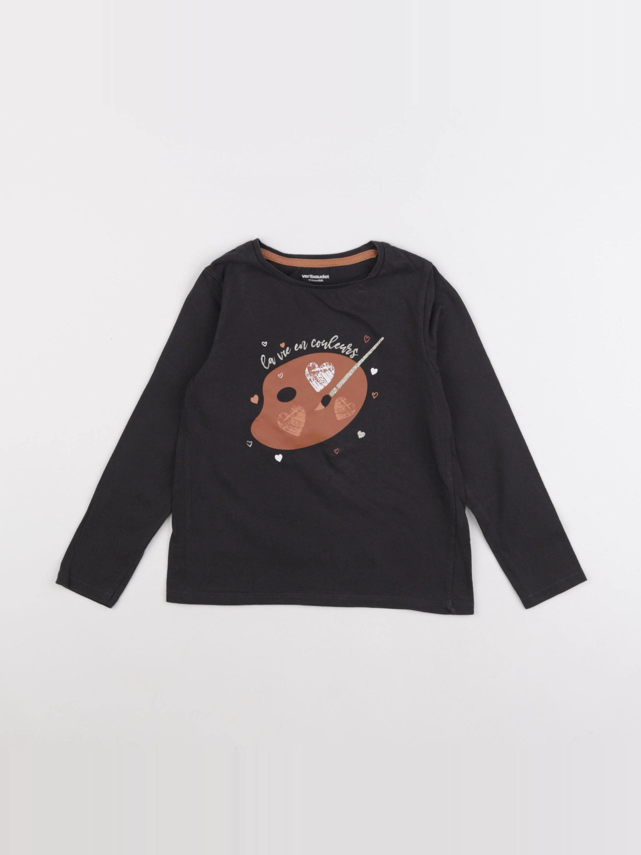 Vertbaudet - tee-shirt gris - 6 ans