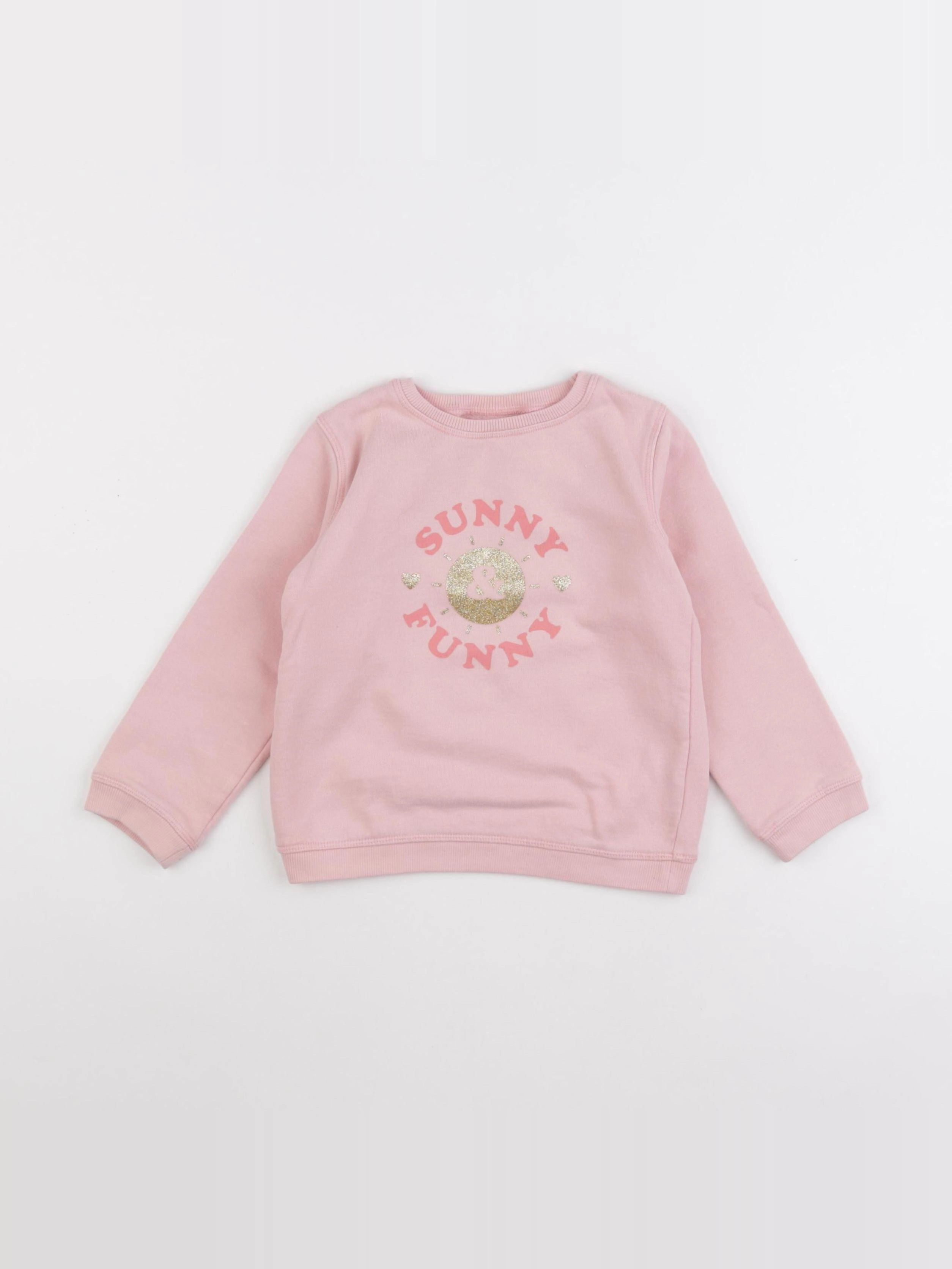 Vertbaudet - sweat rose - 4 ans