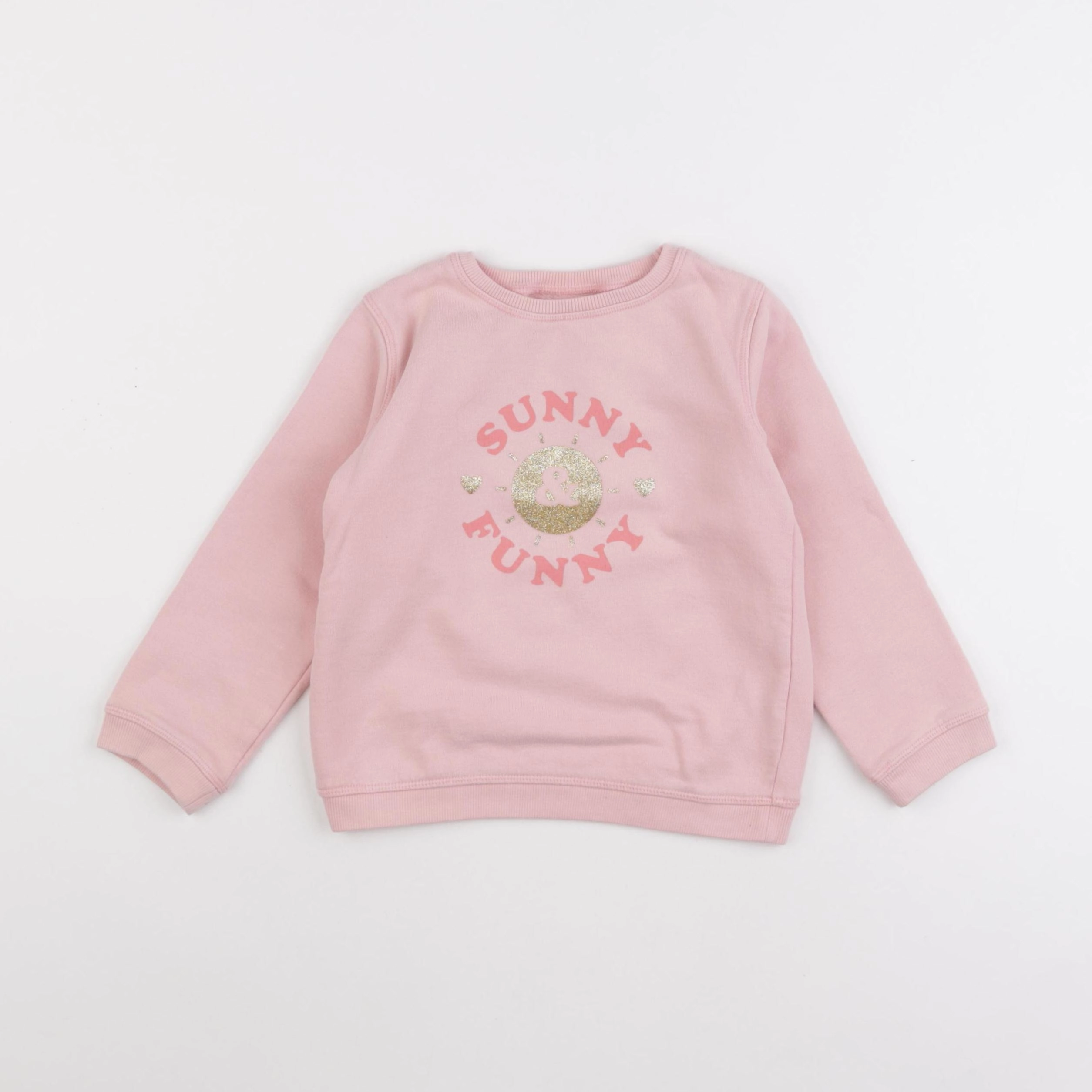 Vertbaudet - sweat rose - 4 ans