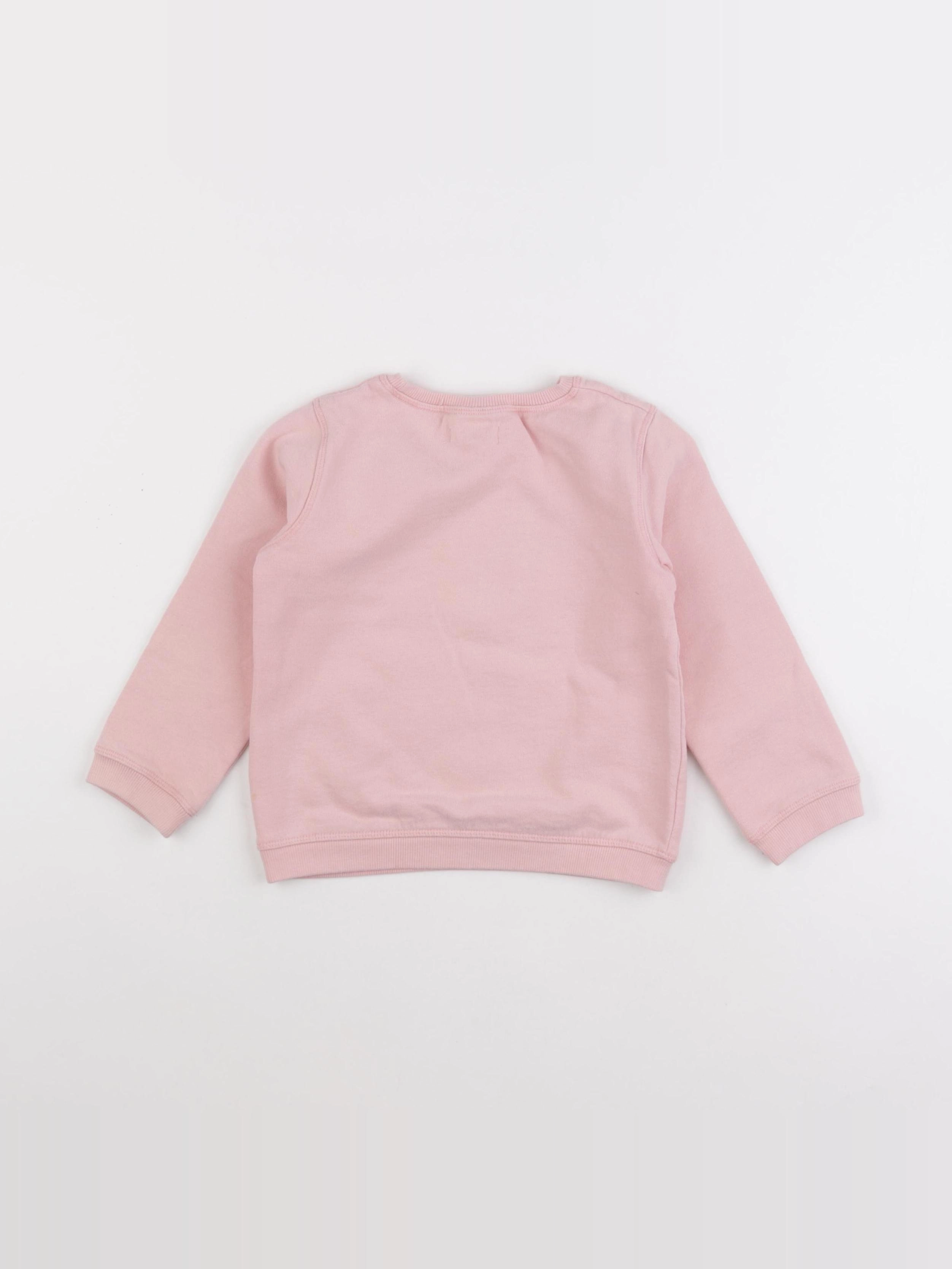 Vertbaudet - sweat rose - 4 ans