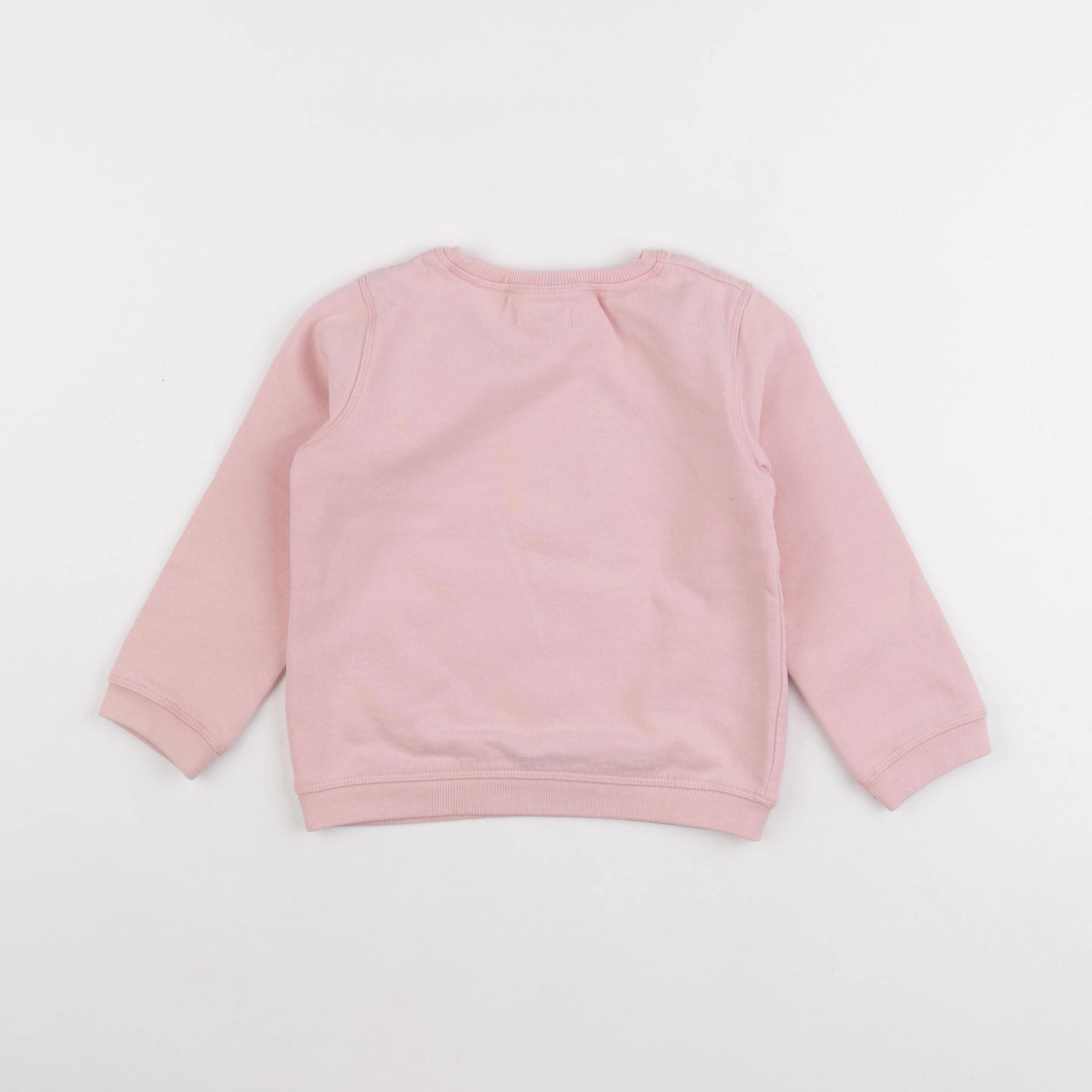 Vertbaudet - sweat rose - 4 ans
