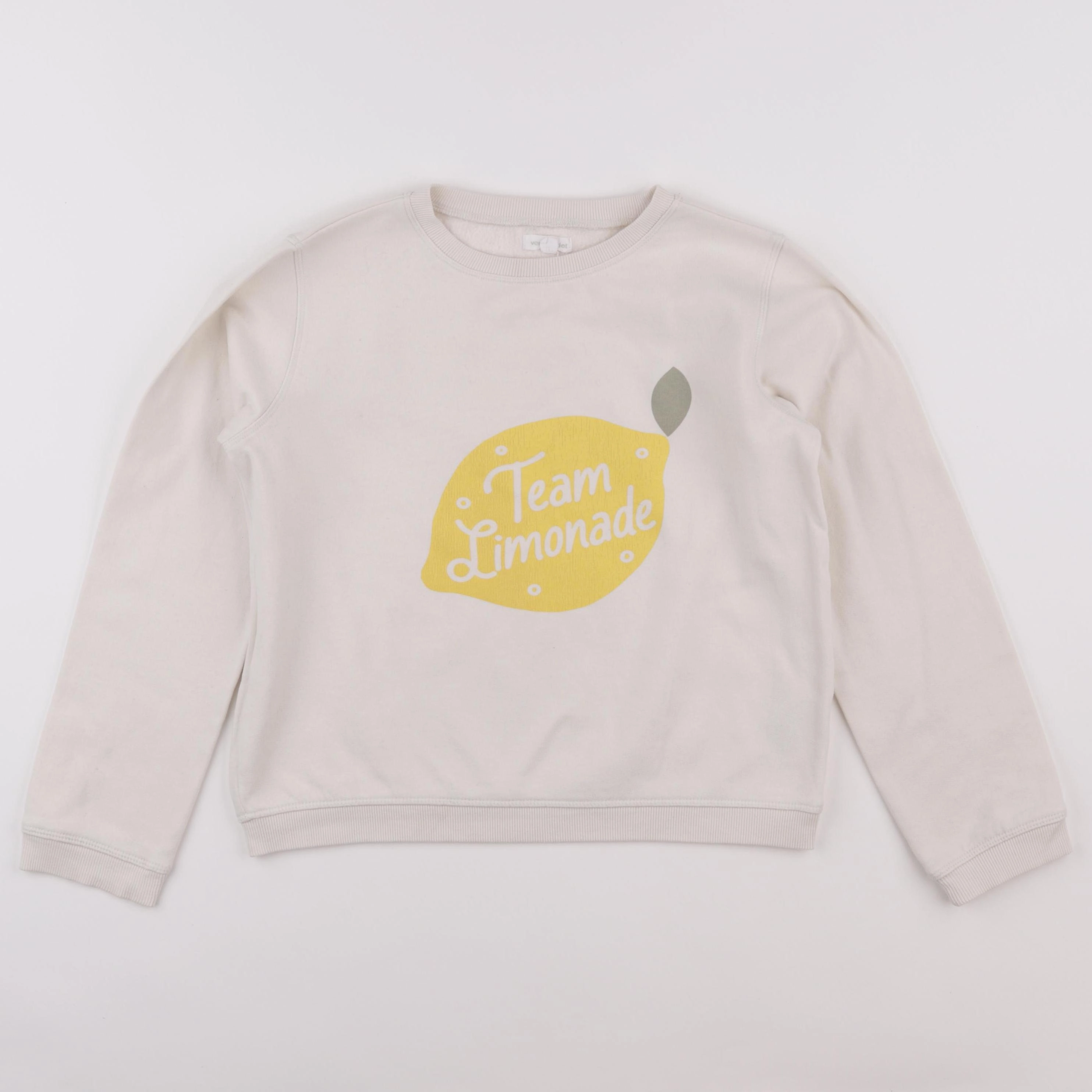 Vertbaudet - sweat blanc - 10 ans