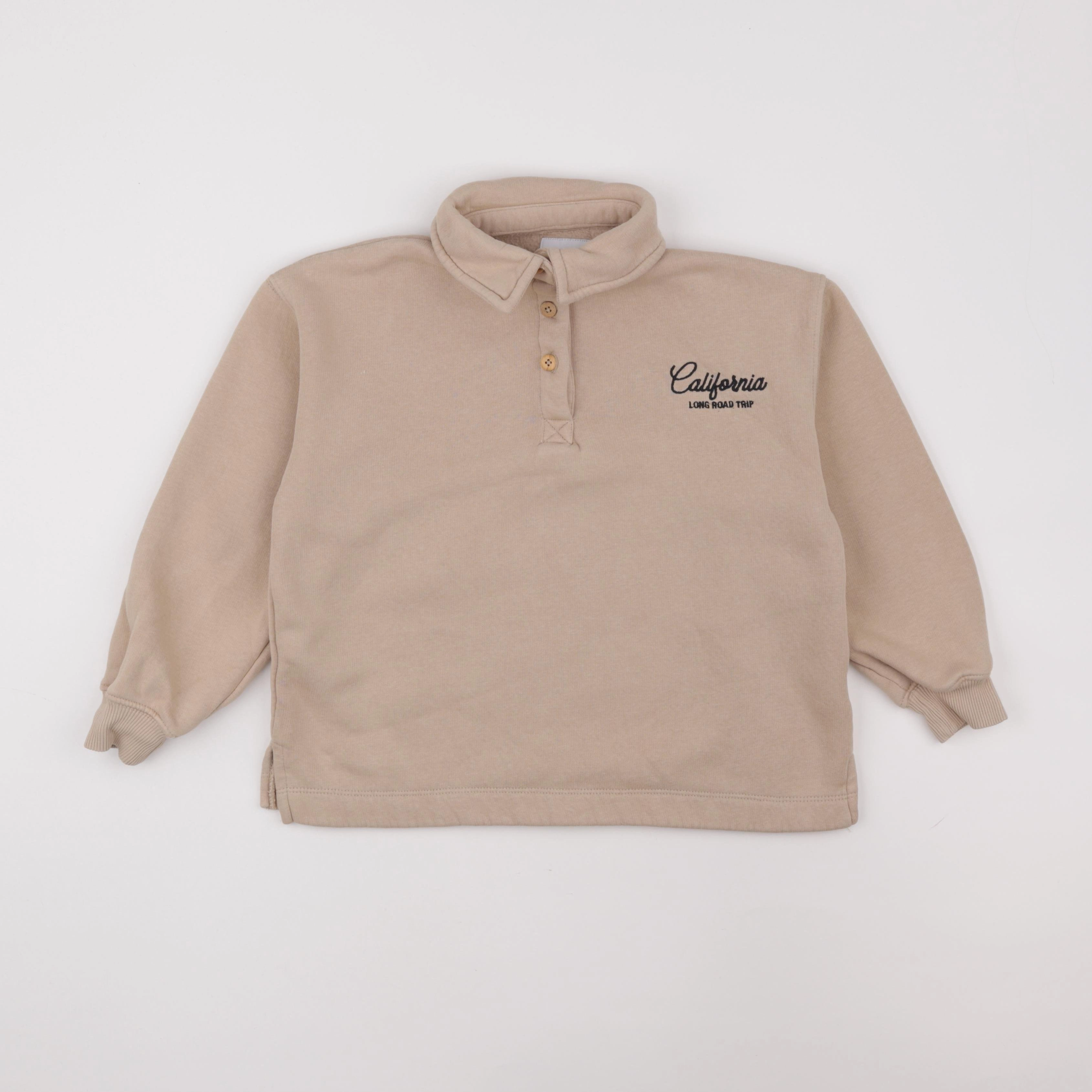 Zara - sweat beige - 8/9 ans