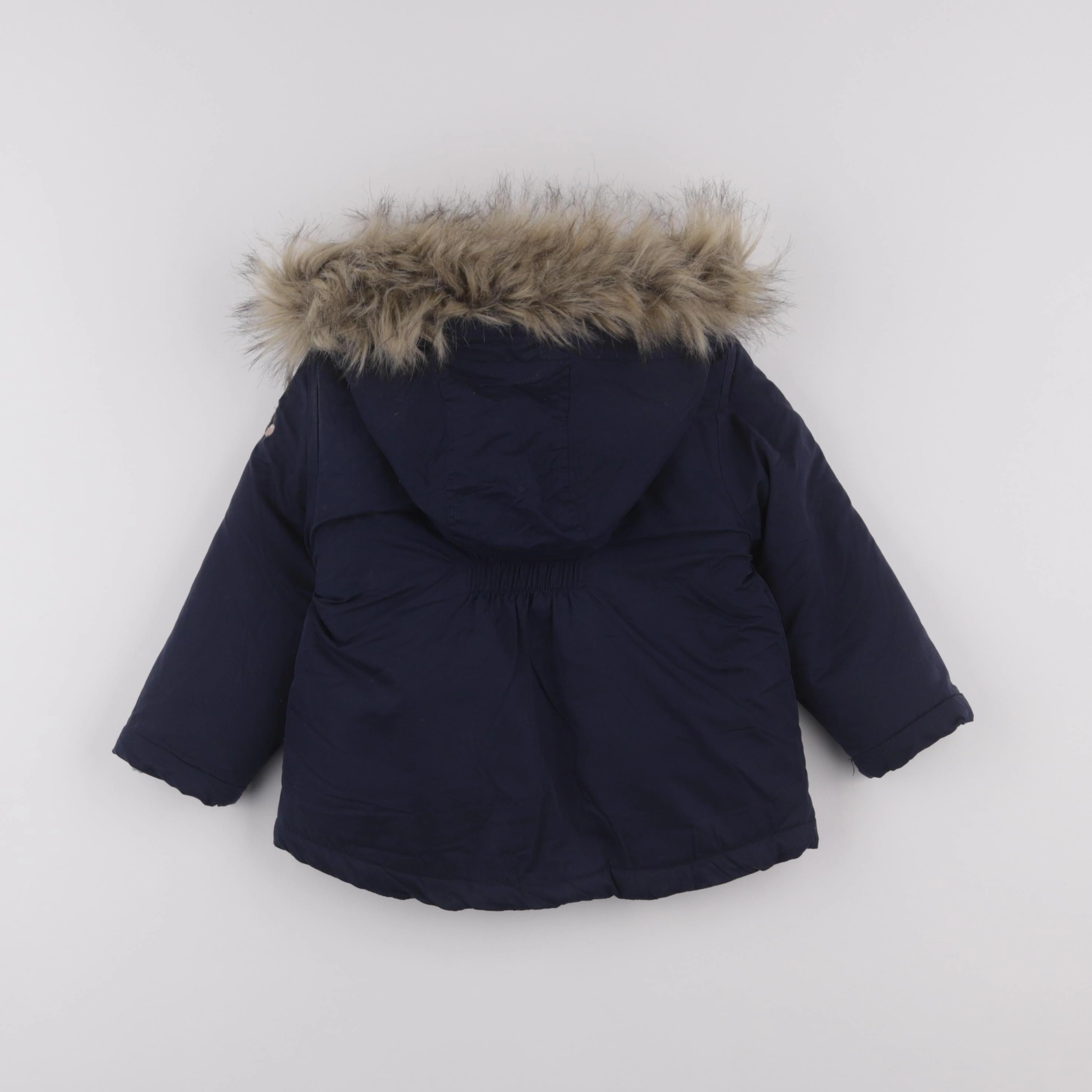 Vertbaudet - manteau doublure amovible bleu - 3 ans