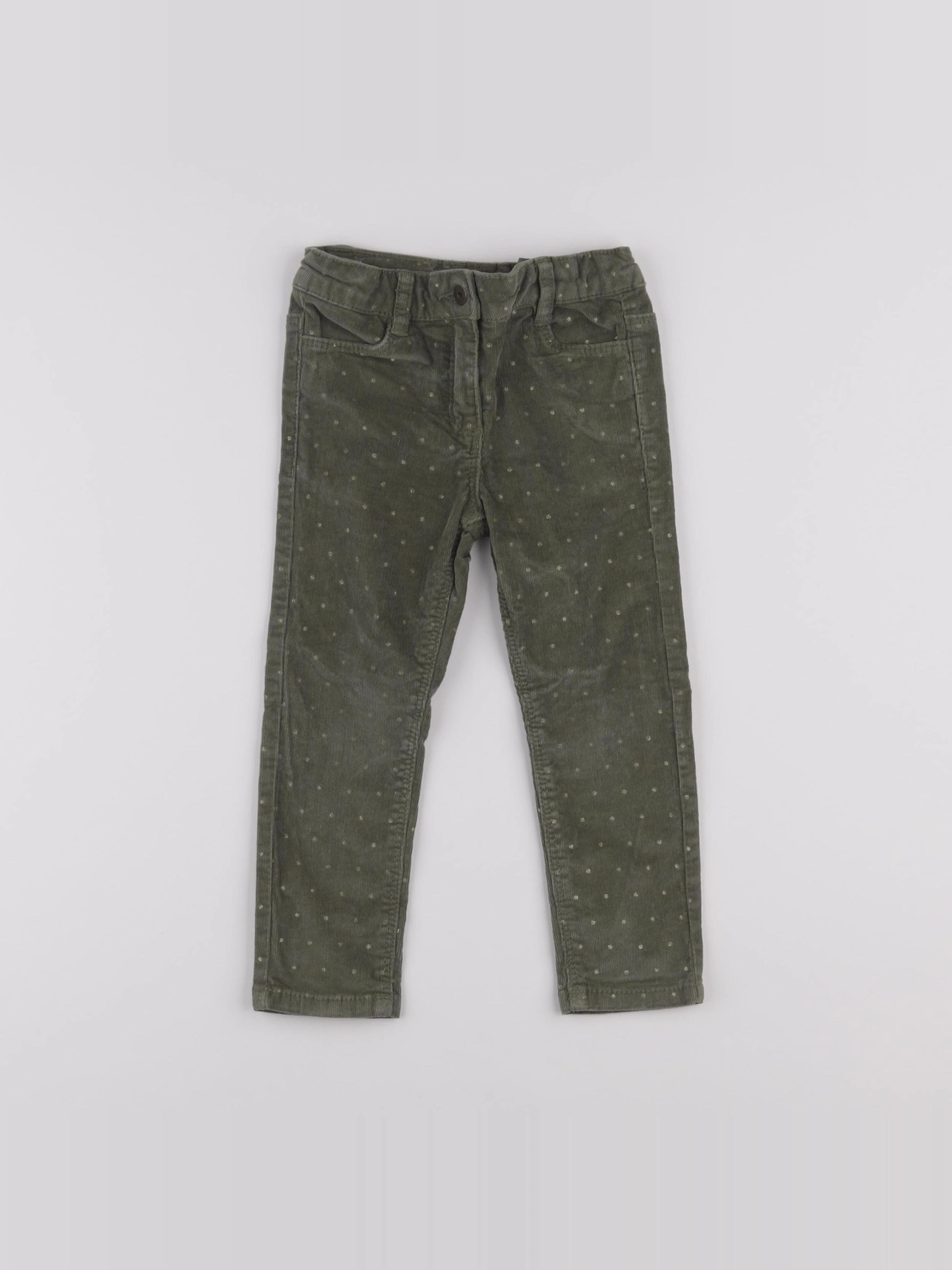 Vertbaudet - pantalon vert - 3 ans